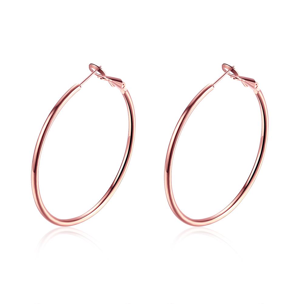 42mm Round Hoop Earring in Rosegoldtone, Earring, Riakoob Jewelry, Riakoob Jewelry  jewelryjewelry deals, swarovski crystal jewelry, groupon jewelry,, jewelry for mom,