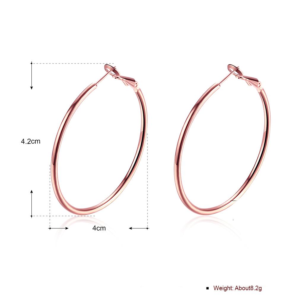 42mm Round Hoop Earring in Rosegoldtone, Earring, Riakoob Jewelry, Riakoob Jewelry  jewelryjewelry deals, swarovski crystal jewelry, groupon jewelry,, jewelry for mom,