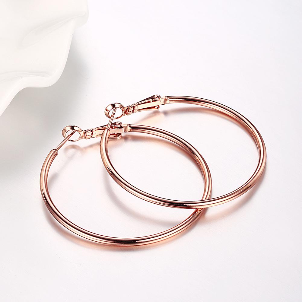 42mm Round Hoop Earring in Rosegoldtone, Earring, Riakoob Jewelry, Riakoob Jewelry  jewelryjewelry deals, swarovski crystal jewelry, groupon jewelry,, jewelry for mom,