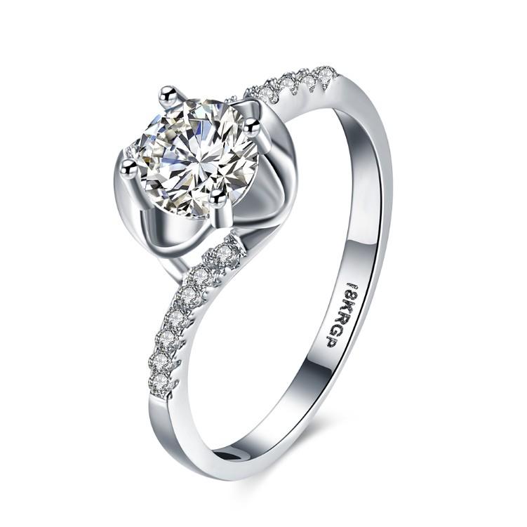1.00 CTTW Engagement Cut Floral White Crystal Pav'e Ring, Rings, Riakoob Jewelry, Riakoob Jewelry  jewelryjewelry deals, swarovski crystal jewelry, groupon jewelry,, jewelry for mom,