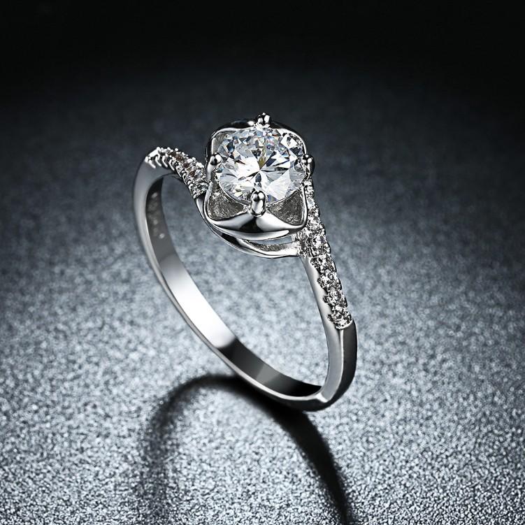 1.00 CTTW Engagement Cut Floral White Crystal Pav'e Ring, Rings, Riakoob Jewelry, Riakoob Jewelry  jewelryjewelry deals, swarovski crystal jewelry, groupon jewelry,, jewelry for mom,