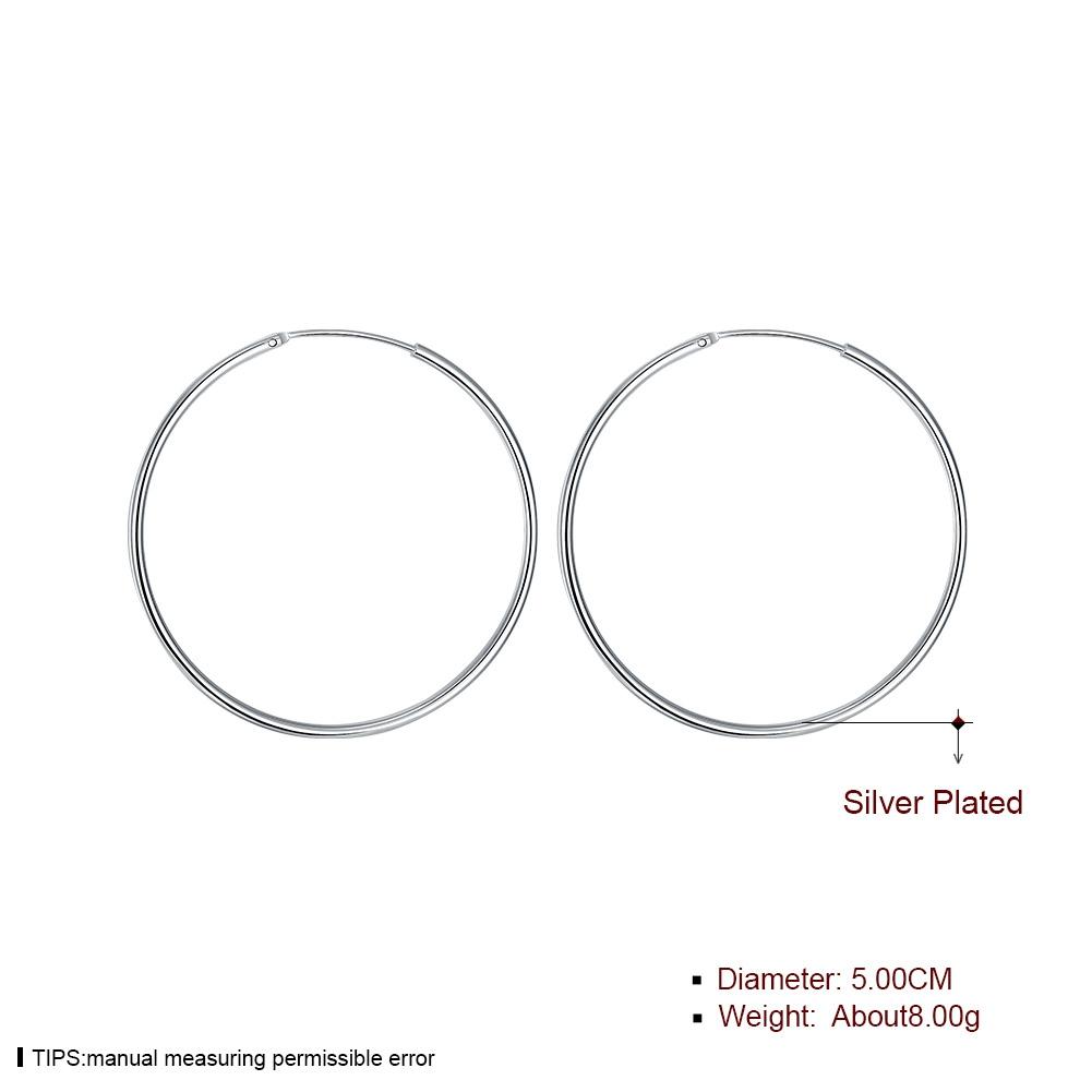 50mm Smooth Hoop Earring in  Silvertone, Earring, Riakoob Jewelry, Riakoob Jewelry  jewelryjewelry deals, swarovski crystal jewelry, groupon jewelry,, jewelry for mom,
