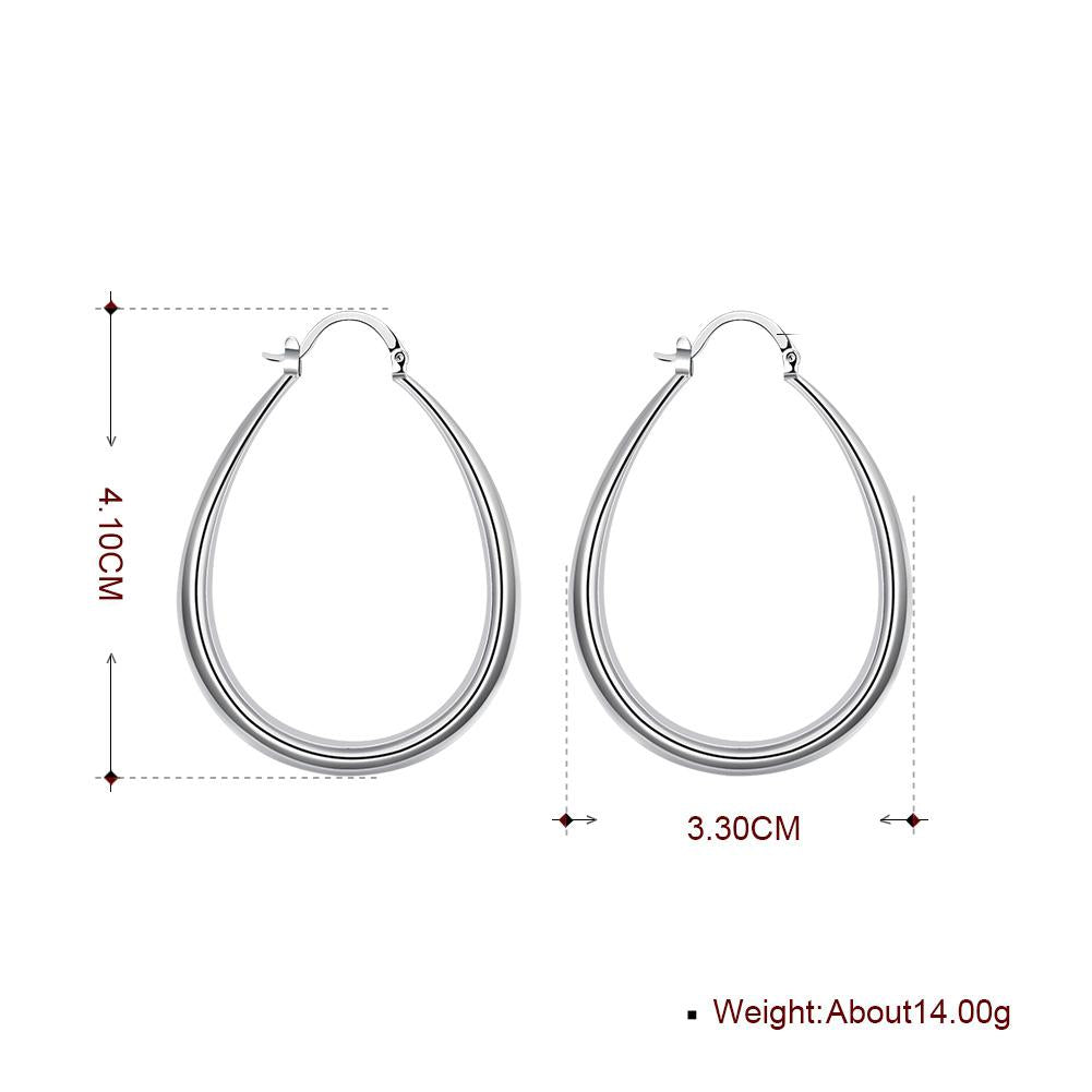 40mm French Lock Hoop Earring in  Silvertone, Earring, Riakoob Jewelry, Riakoob Jewelry  jewelryjewelry deals, swarovski crystal jewelry, groupon jewelry,, jewelry for mom,