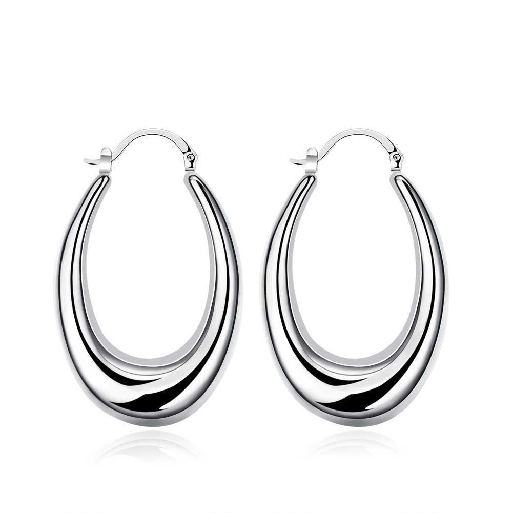47mm Thick Cut Hoop Earring in  Silvertone, Earring, Riakoob Jewelry, Riakoob Jewelry  jewelryjewelry deals, swarovski crystal jewelry, groupon jewelry,, jewelry for mom,