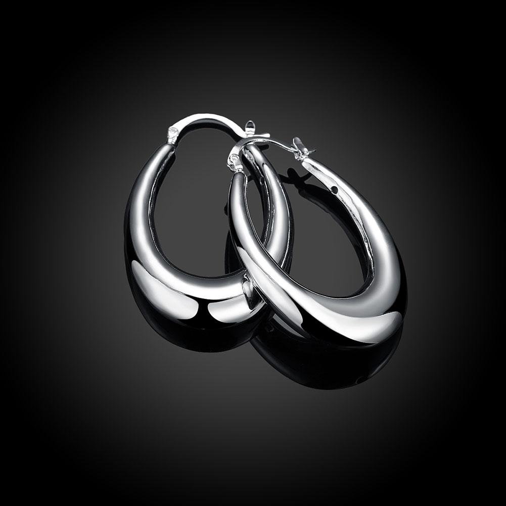 47mm Thick Cut Hoop Earring in  Silvertone, Earring, Riakoob Jewelry, Riakoob Jewelry  jewelryjewelry deals, swarovski crystal jewelry, groupon jewelry,, jewelry for mom,