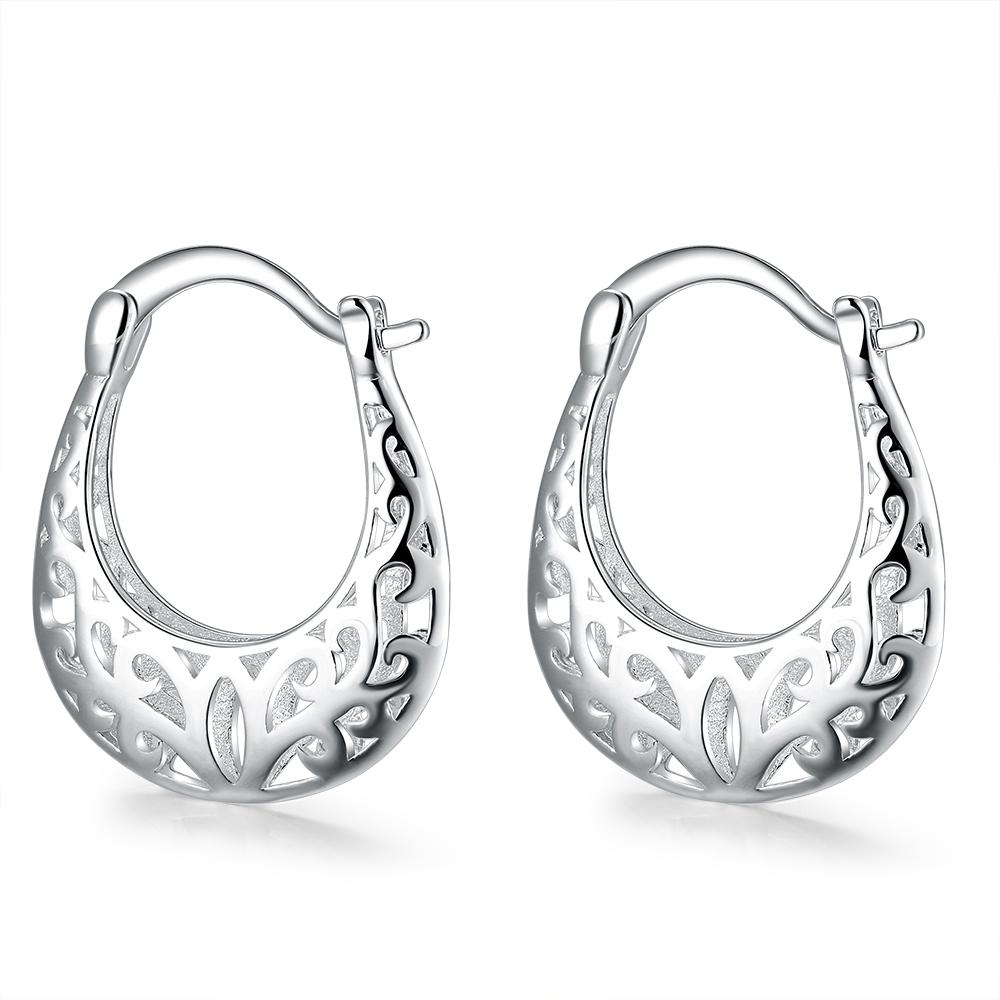 Filigree Leverback French Lock Earringin  Silvertone, Earring, Riakoob Jewelry, Riakoob Jewelry  jewelryjewelry deals, swarovski crystal jewelry, groupon jewelry,, jewelry for mom,