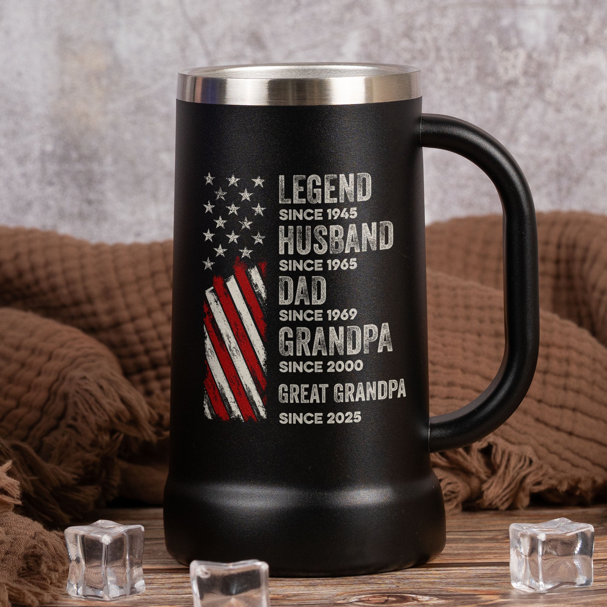 Legend, Husband, Dad And Grandpa - Personalized Beer Stein