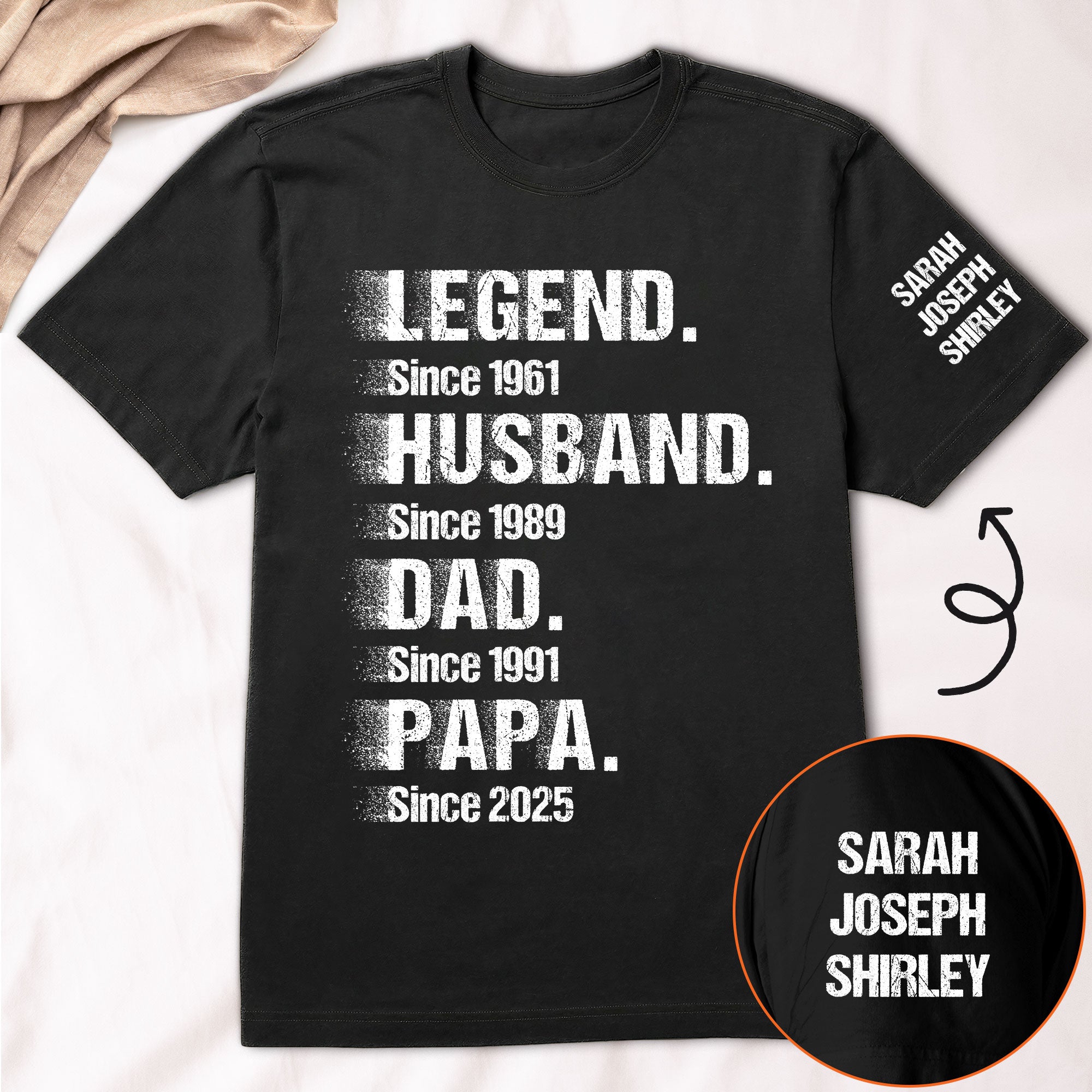 Legend Husband Dad Papa - New Vintage Version - Personalized Shirt