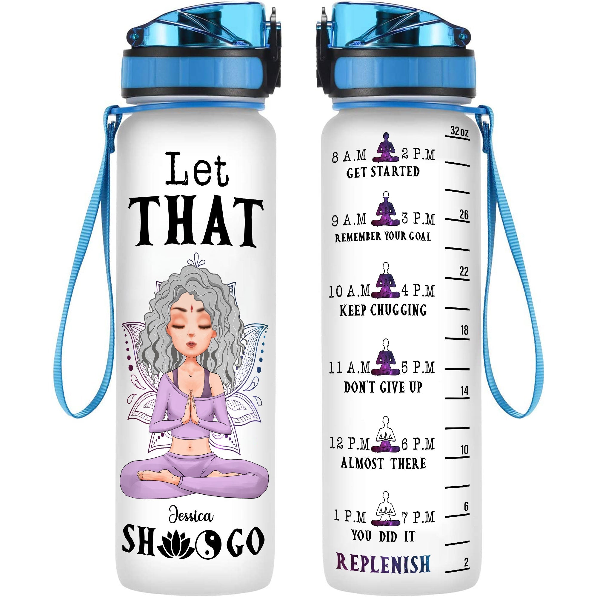 Let That Shit Go - Personalized Water Tracker Bottle