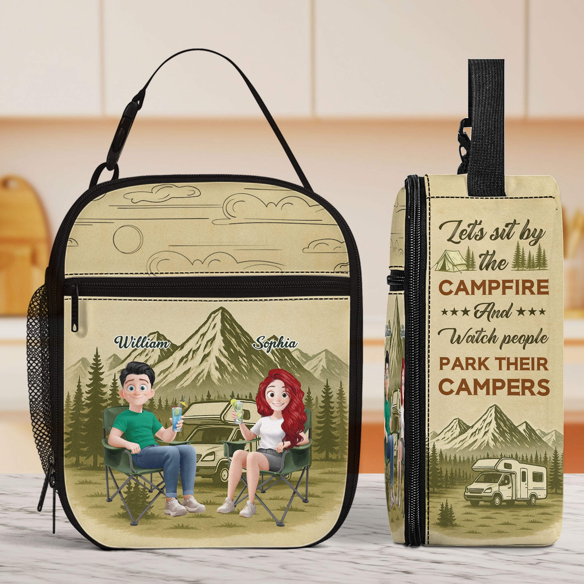 Let’s Sit By The Campfire - Personalized Lunch Bag