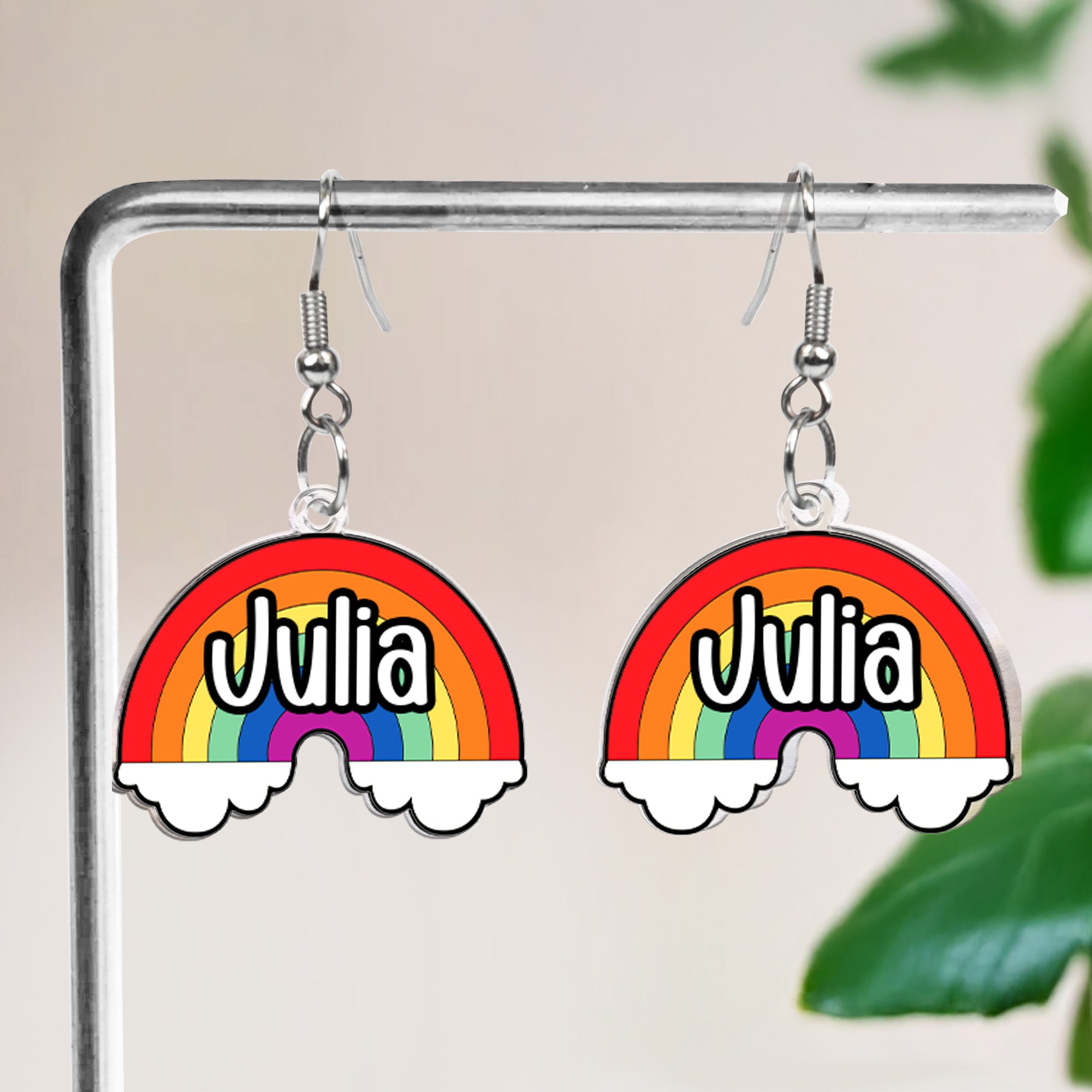 LGBTQ+ Pride Flag - Personalized Acrylic Earrings
