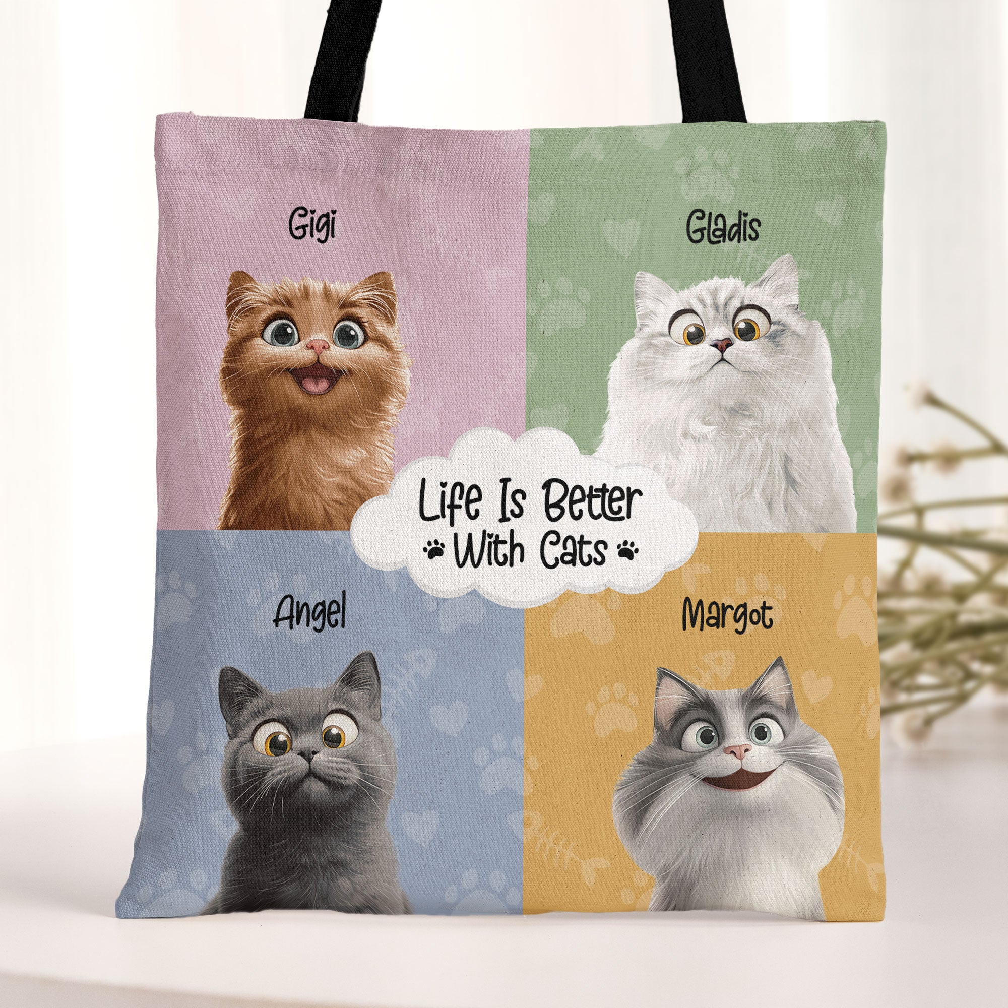 Life Is Better With Cats - Personalized Tote Bag