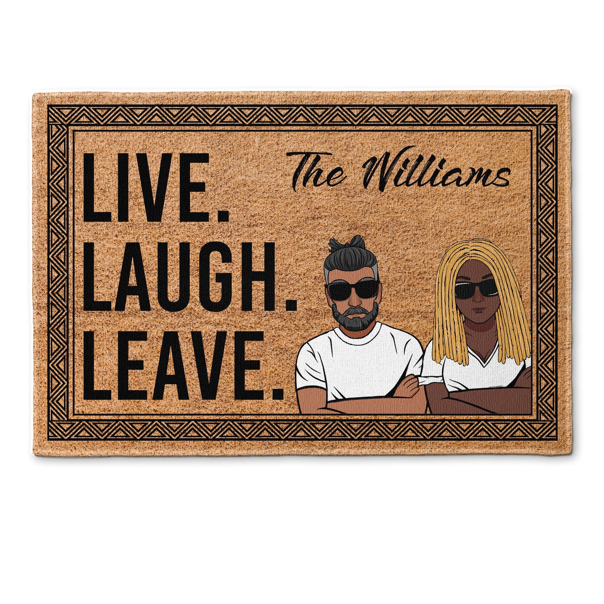 Live Laugh Leave - Personalized Doormat