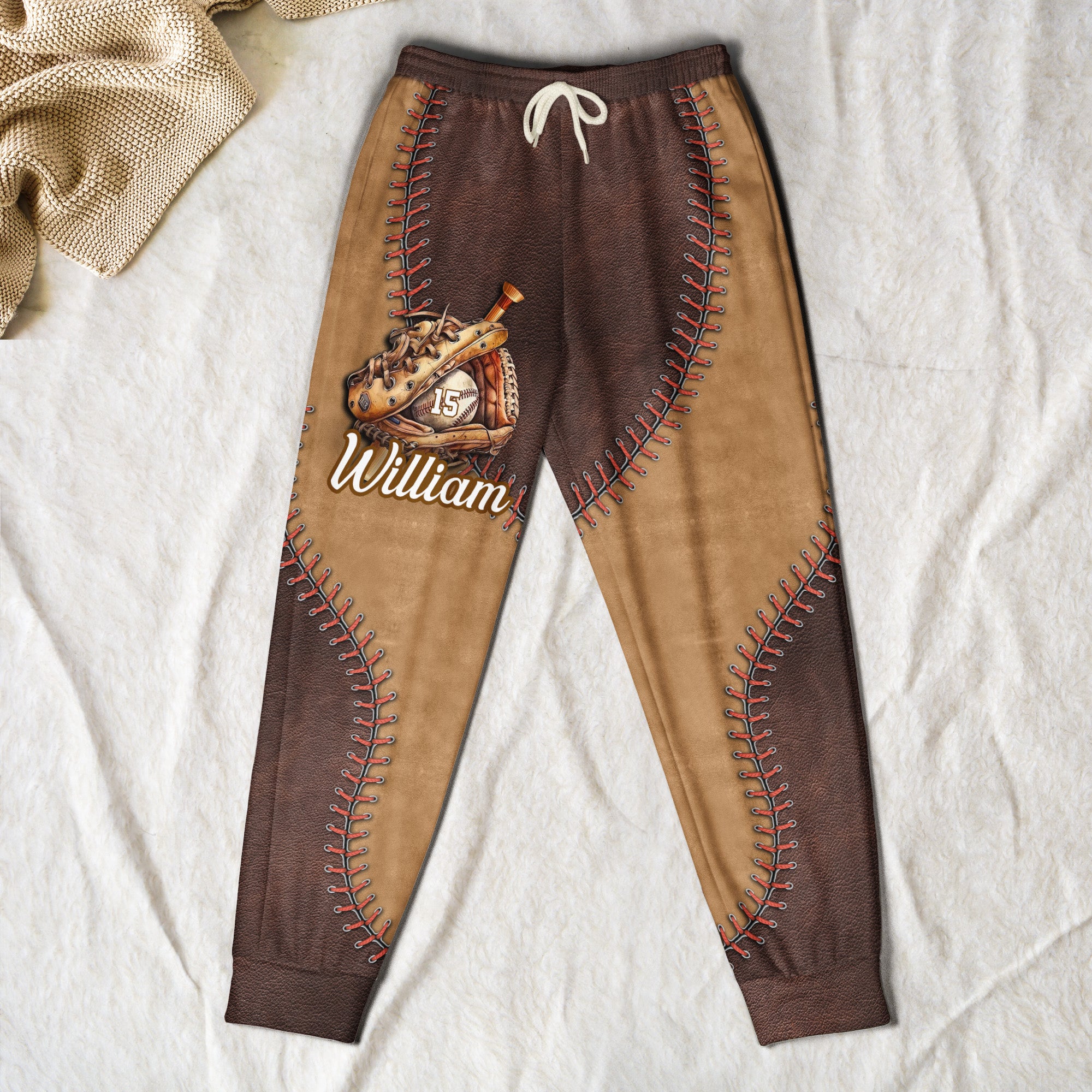 Love Baseball Proud Dad Son - Personalized Sweatpants