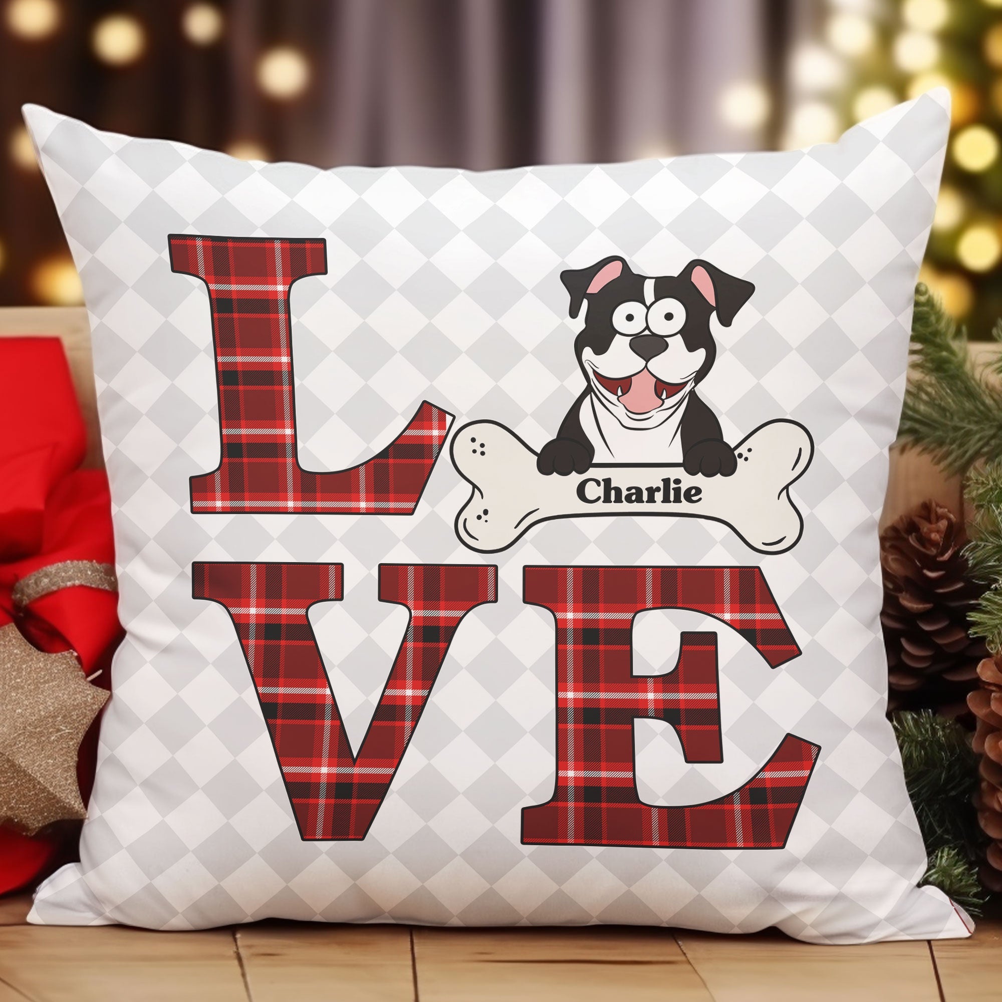 Love Dog - Personalized Pillow (Insert Included)