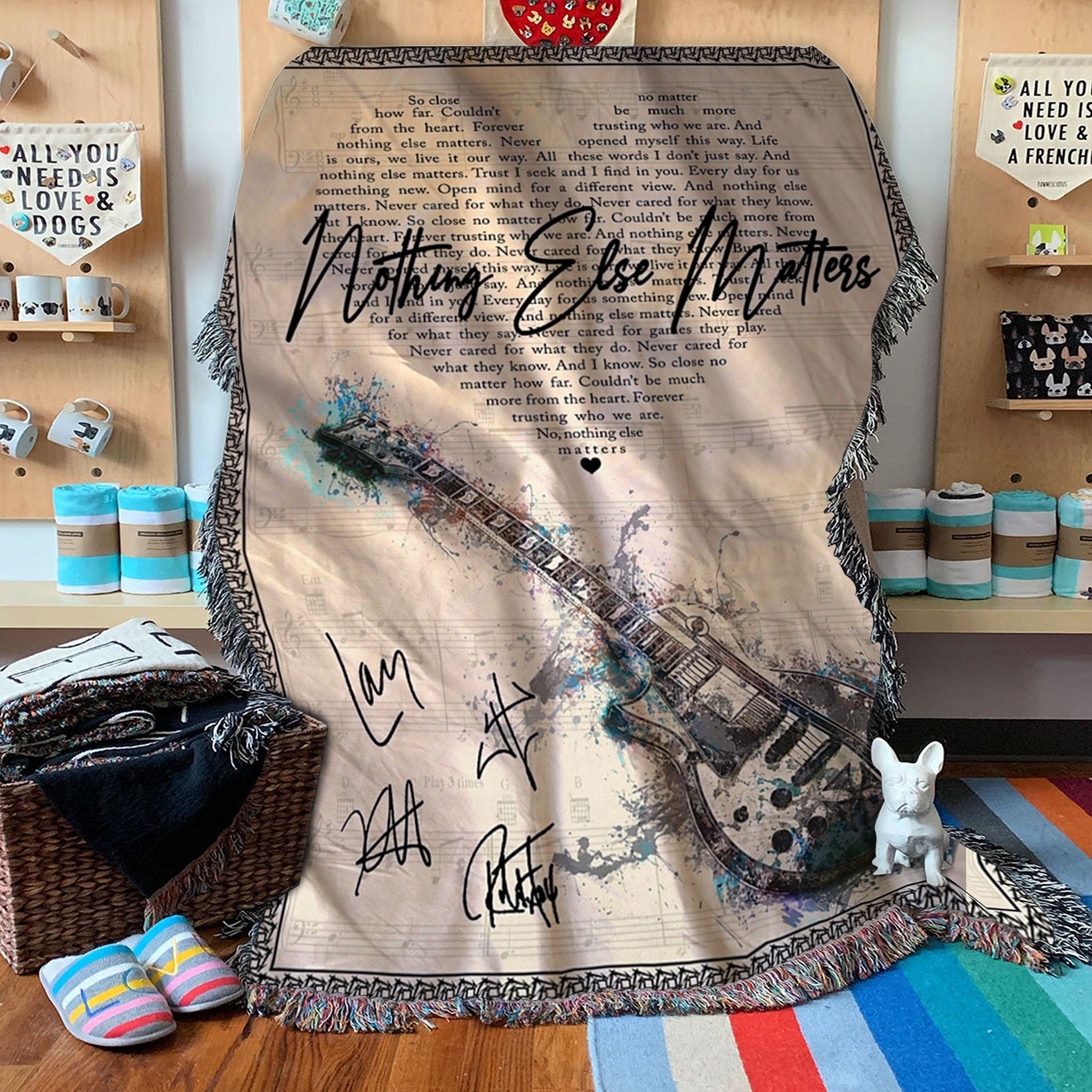 Custom Woven Blanket Metallic Nothing Else Matters Woven Throw Blanket - 60x80-A Loves Gift