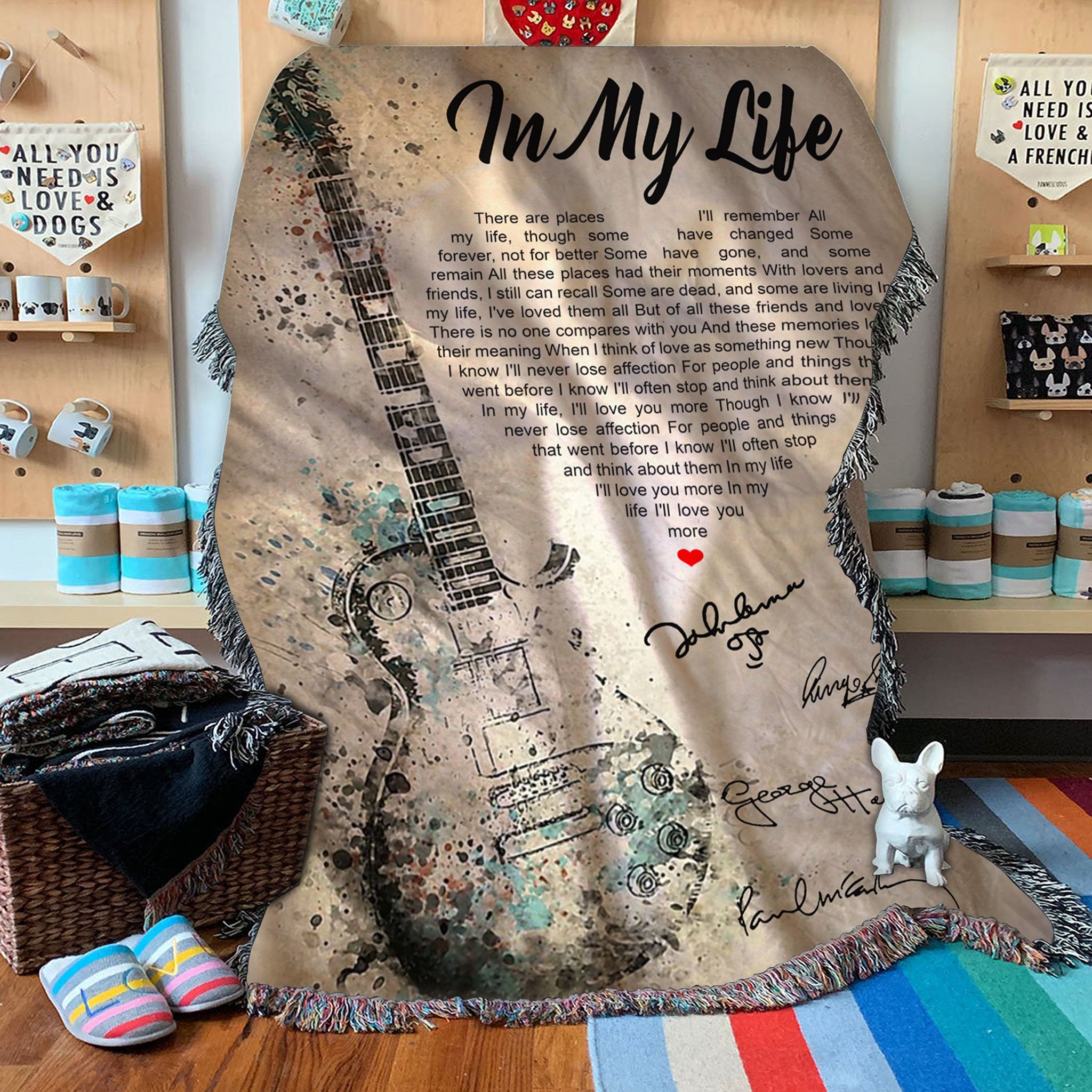 Custom Woven Blanket In My Life The Beatles Woven Throw Blanket - 50x60-A Loves Gift