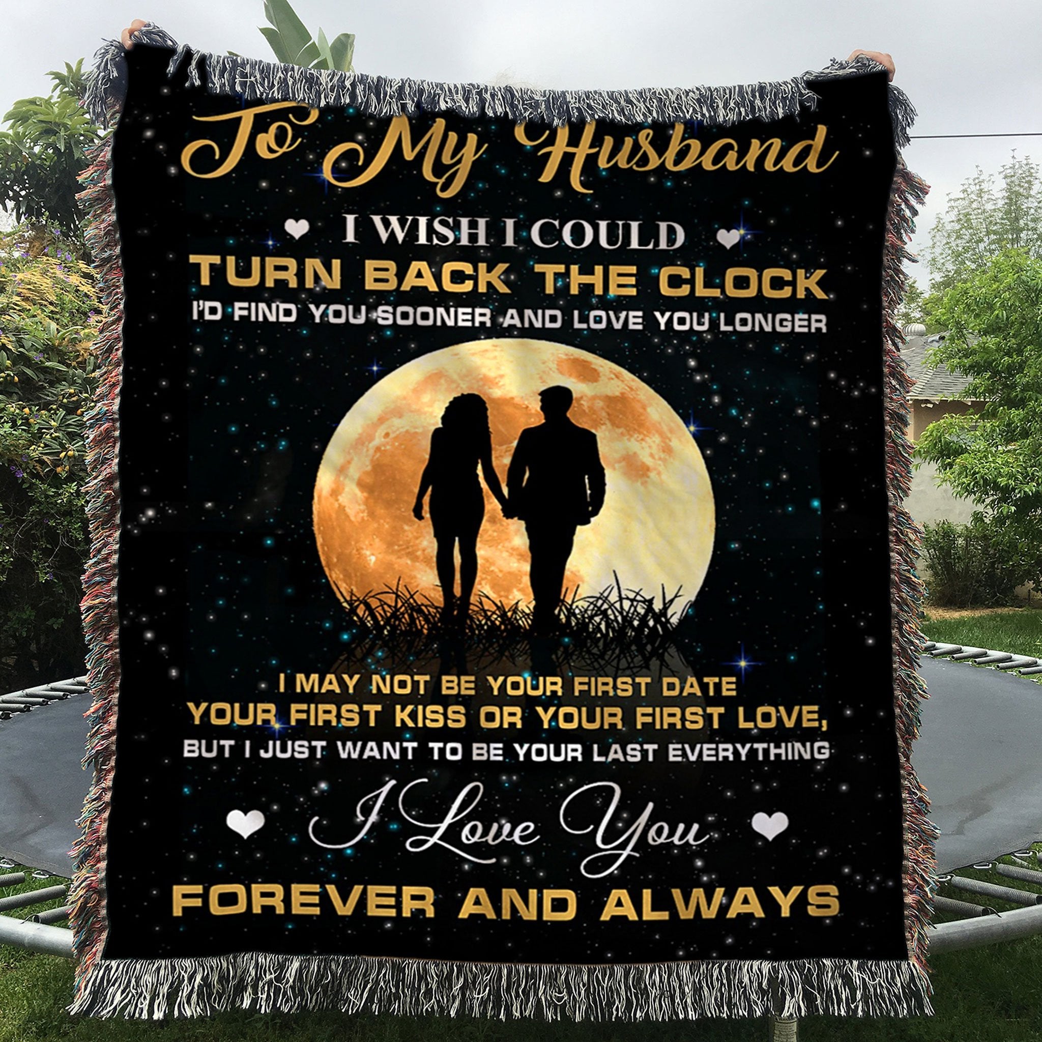 Custom Woven Blanket To My Husband Woven Throw Blanket - Gift for Husband - 50x60-A Loves Gift