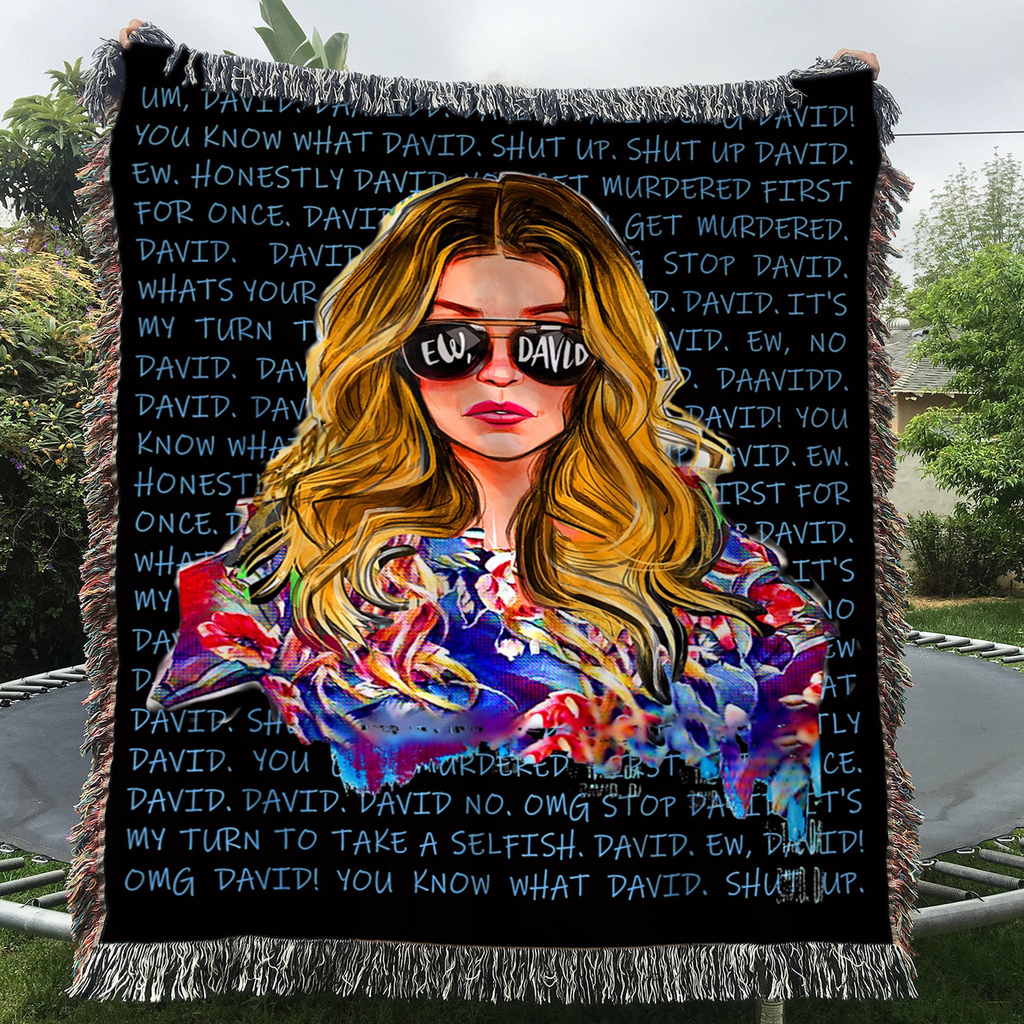 Custom Woven Blanket Alexis Ew,David Woven Throw Blanket - 60x80-A Loves Gift