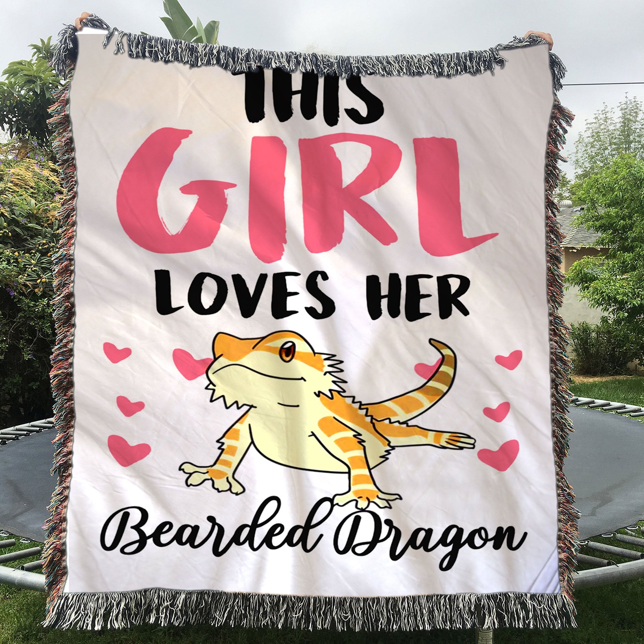 Custom Woven Blanket Bearded Dragon Woven Throw Blanket - 50x60-A Loves Gift