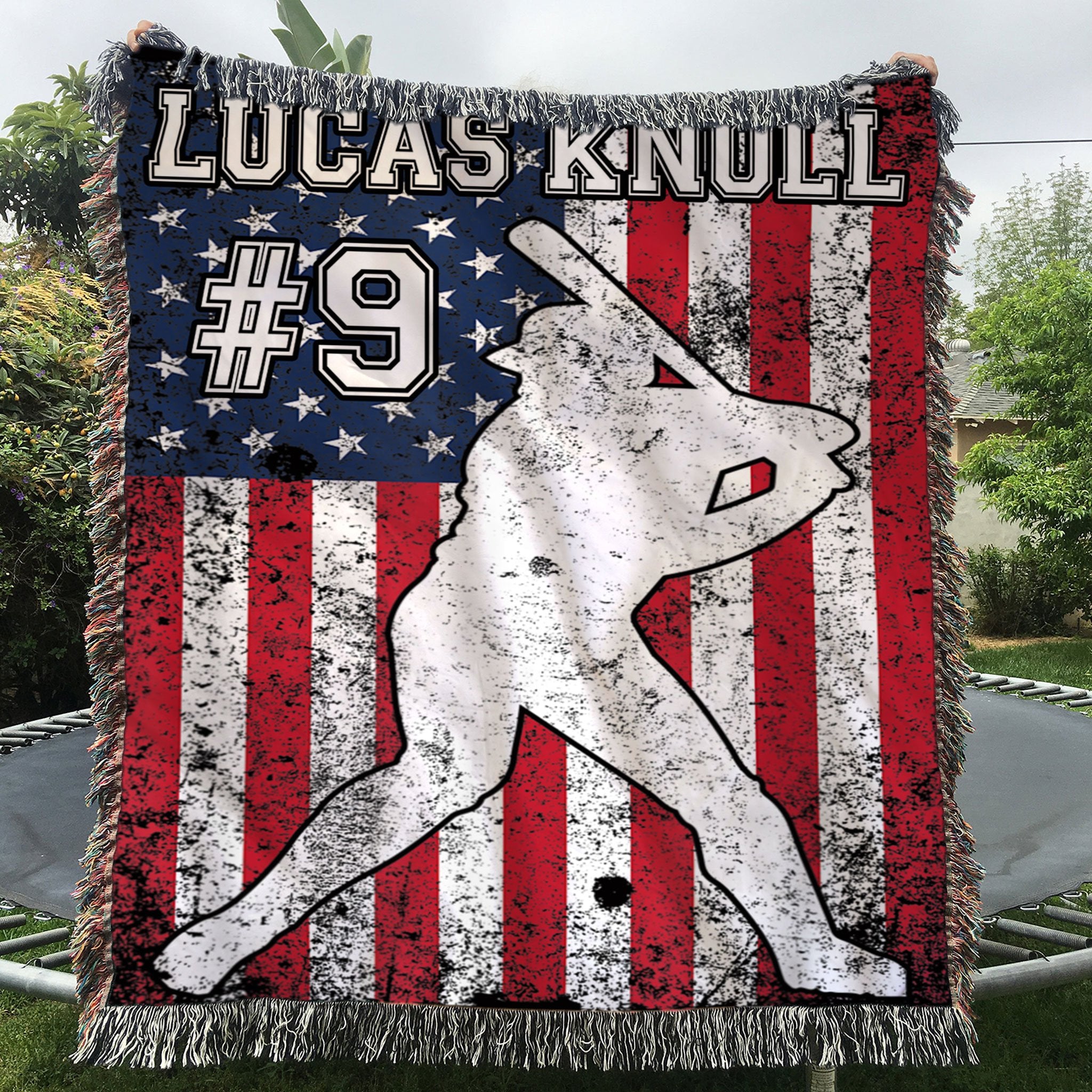 Custom Woven Blanket Baseball Personalized Woven Throw Blanket - 60x80-A Loves Gift
