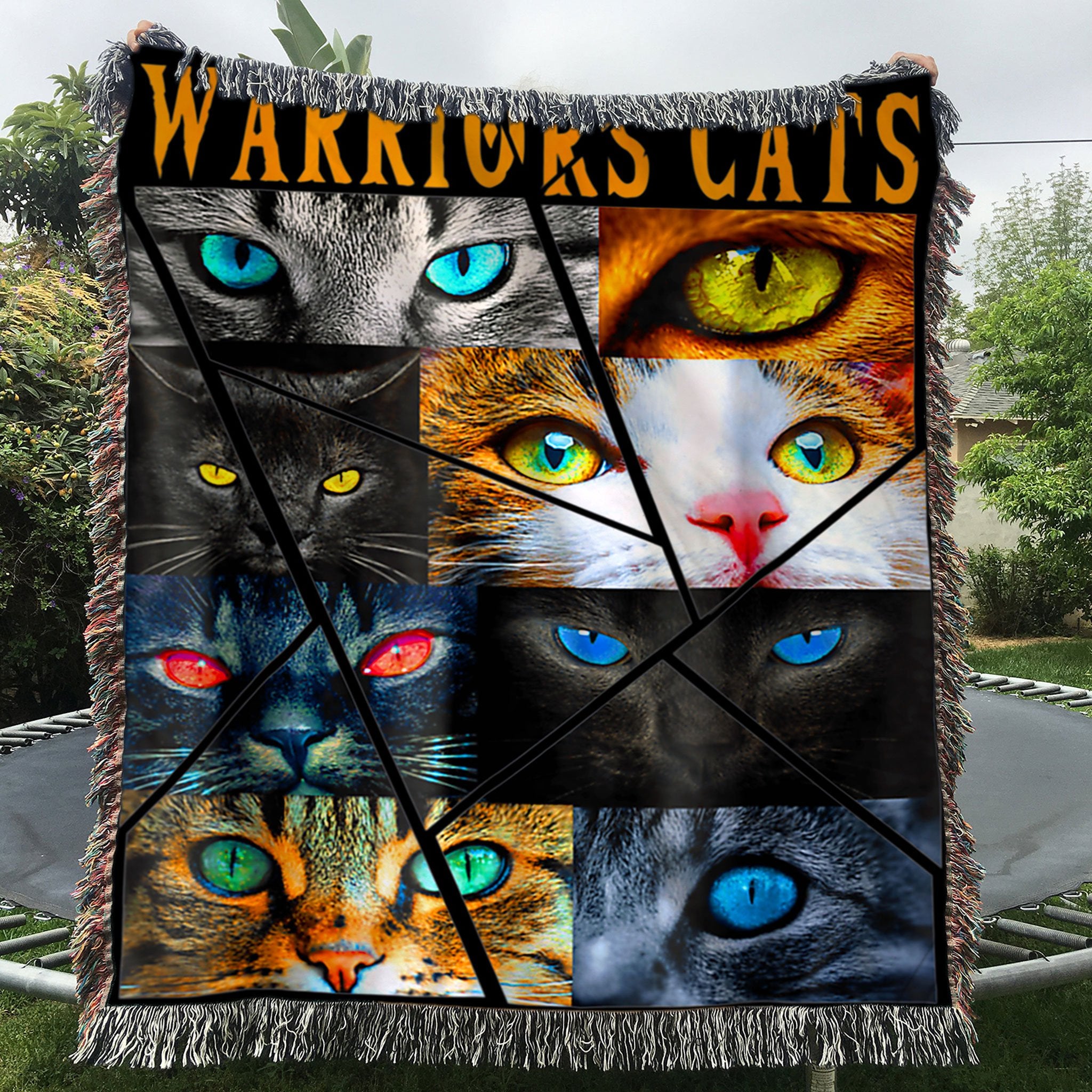 Custom Woven Blanket Warriors Cats Eye Cats Woven Throw Blanket - 50x60-A Loves Gift