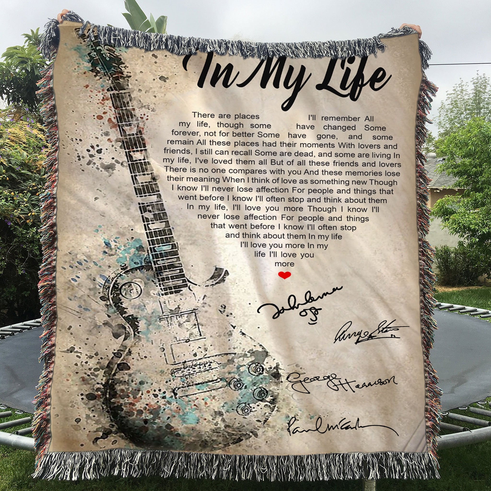 Custom Woven Blanket In My Life The Beatles Woven Throw Blanket - 50x60-A Loves Gift