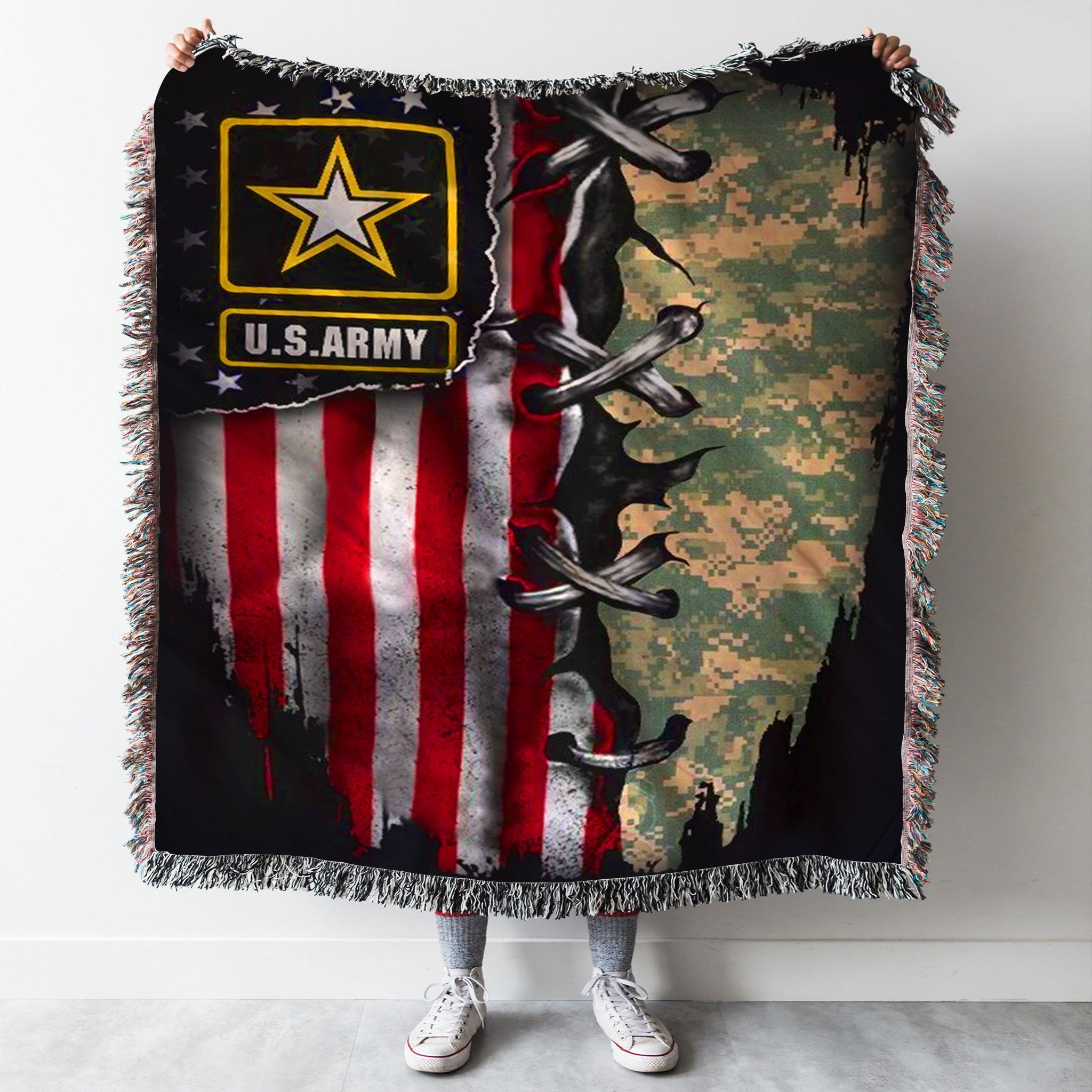 Custom Woven Blanket U.S.Army Woven Throw Blanket - 50x60-A Loves Gift