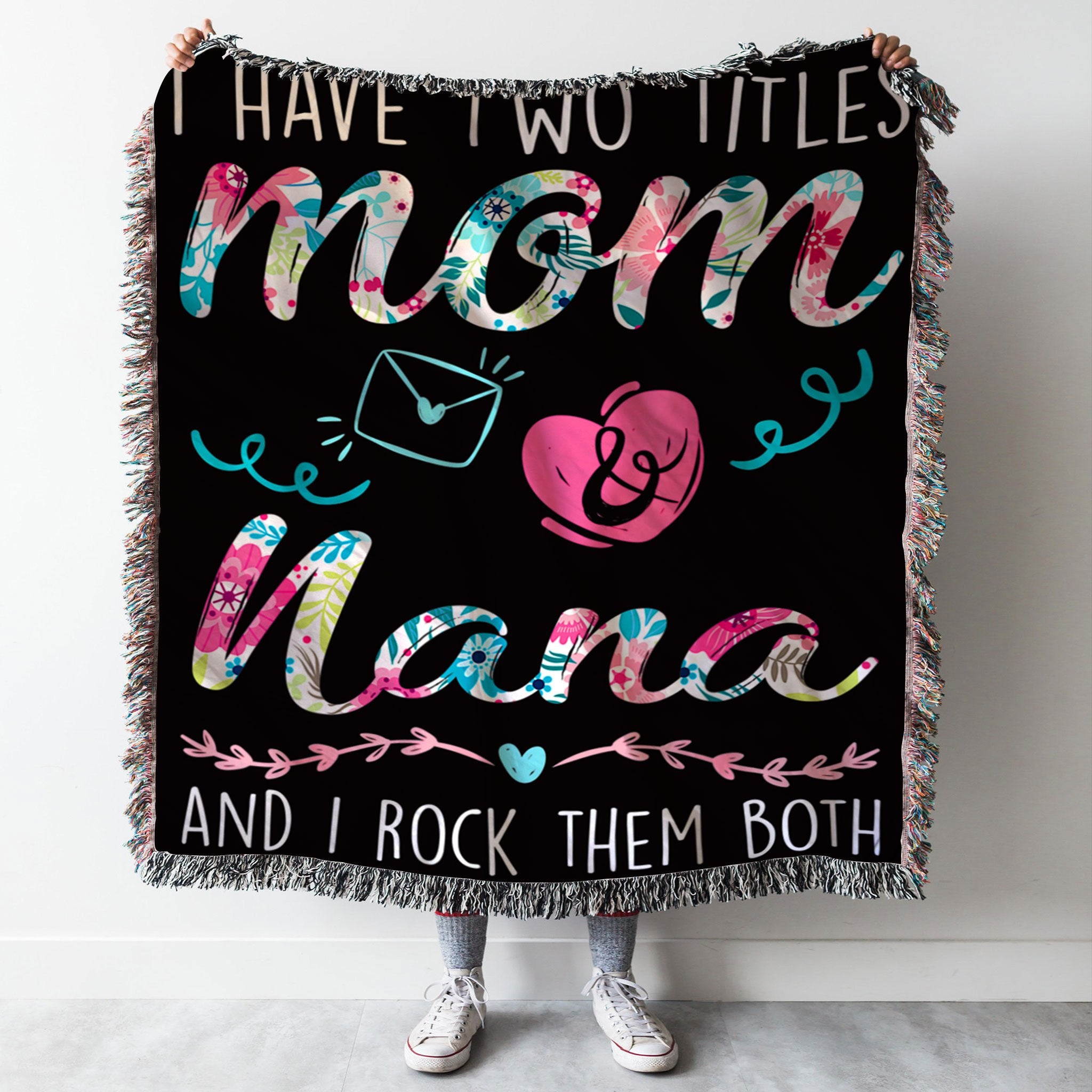 Custom Woven Blanket I Have Two Titles Mom And Nana Woven Throw Blanket - 50x60-A Loves Gift
