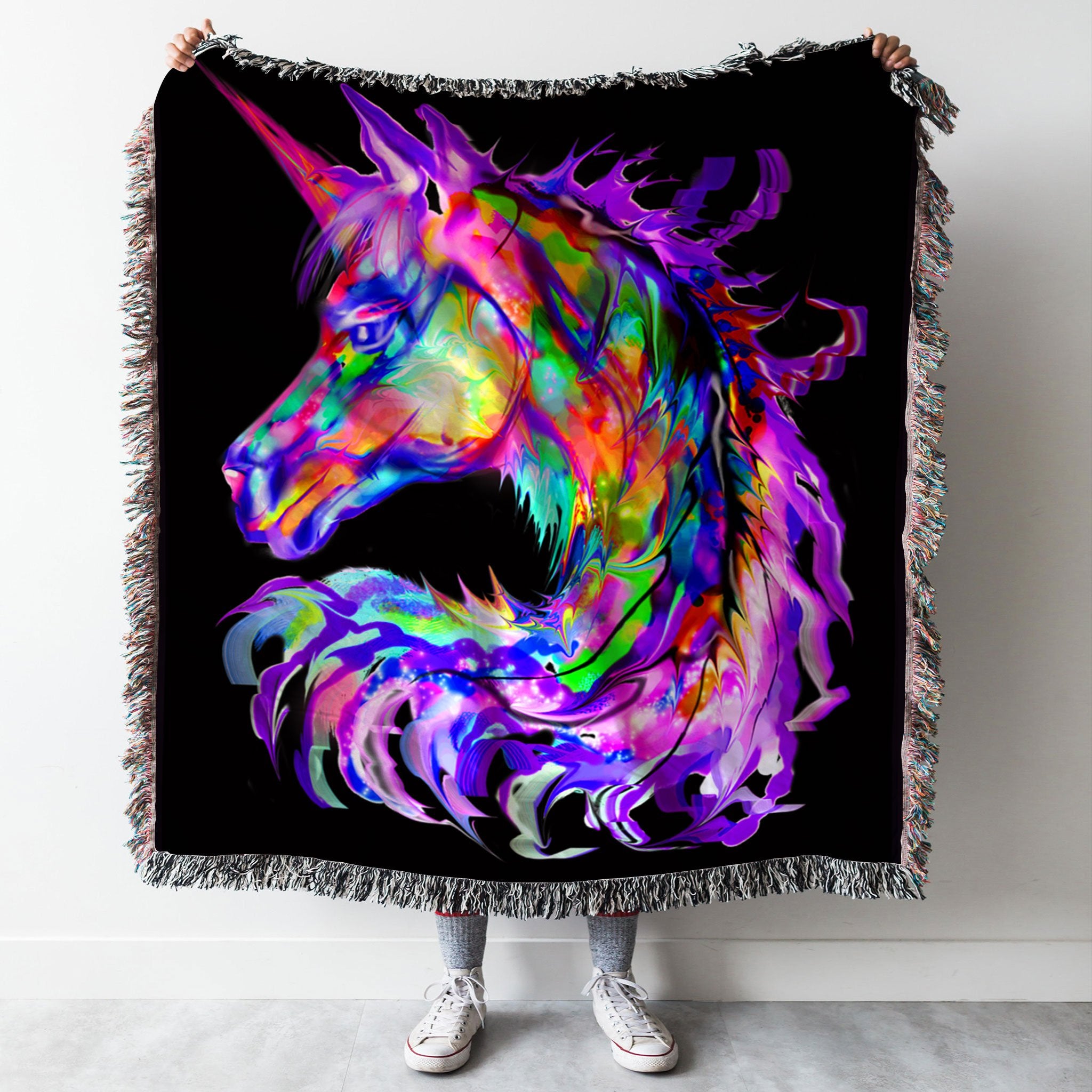 Custom Woven Blanket Cute Unicorn Woven Throw Blanket - 60x80-A Loves Gift