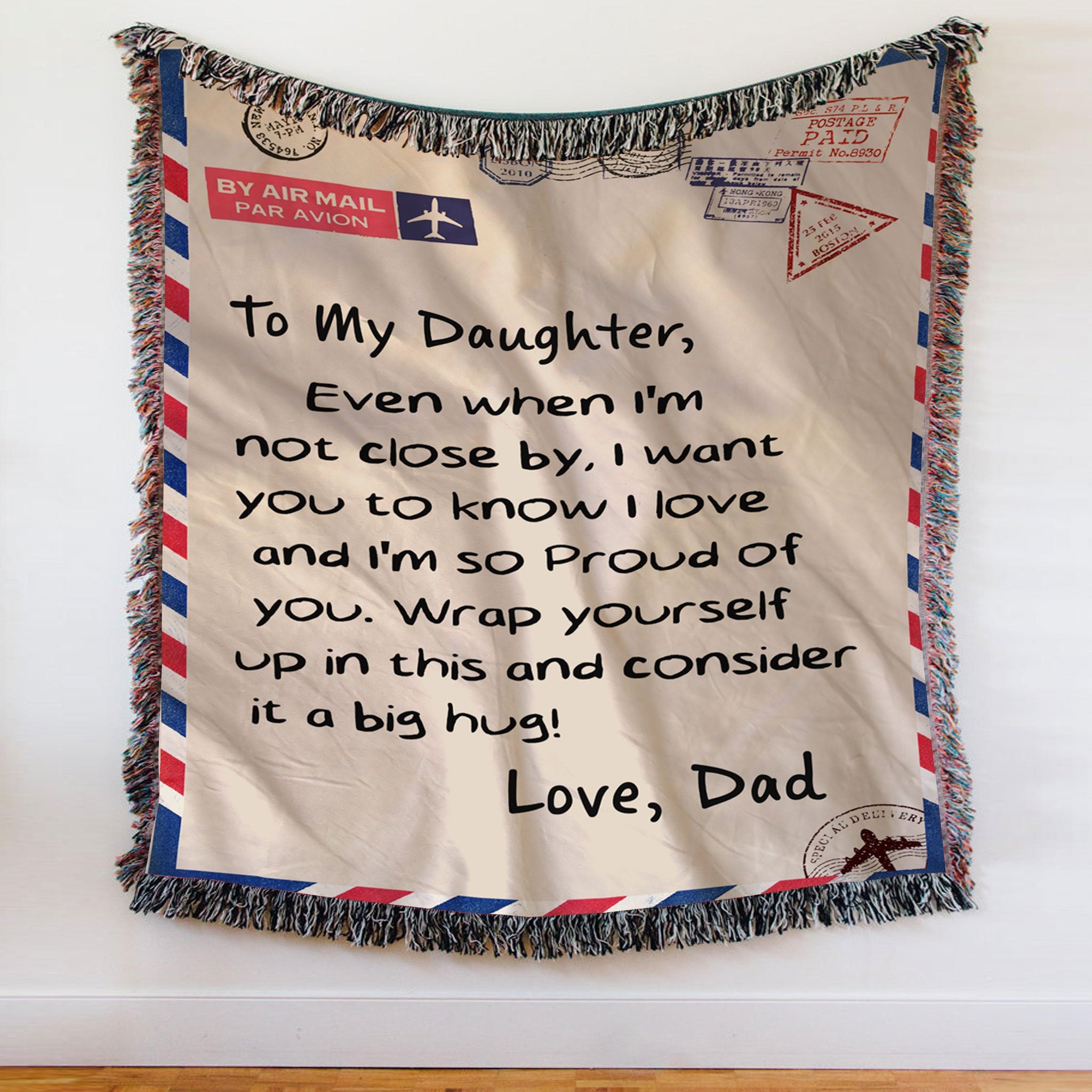 Custom Blanket Letter Dad To My Daughter Blanket - Gift For Daughter-A Loves Gift
