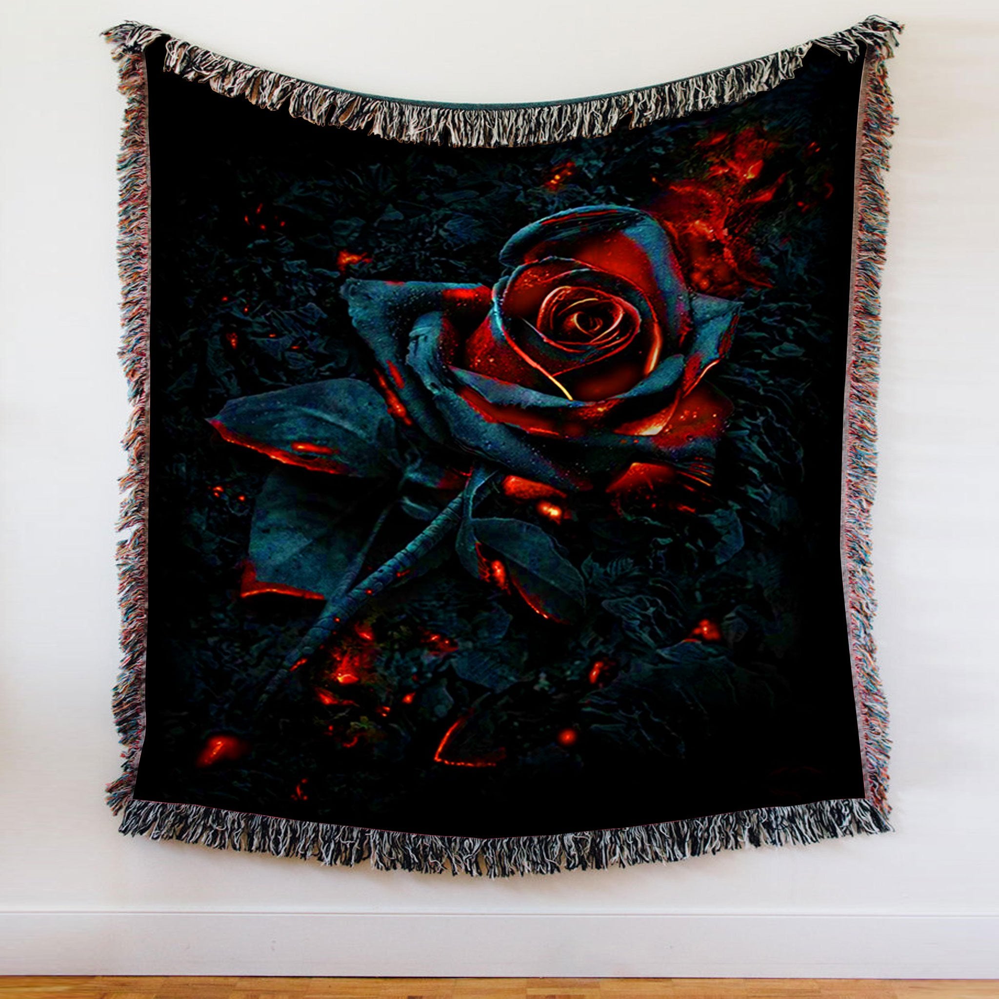 Custom Woven Blanket Burnt Rose Woven Throw Blanket - 60x80-A Loves Gift