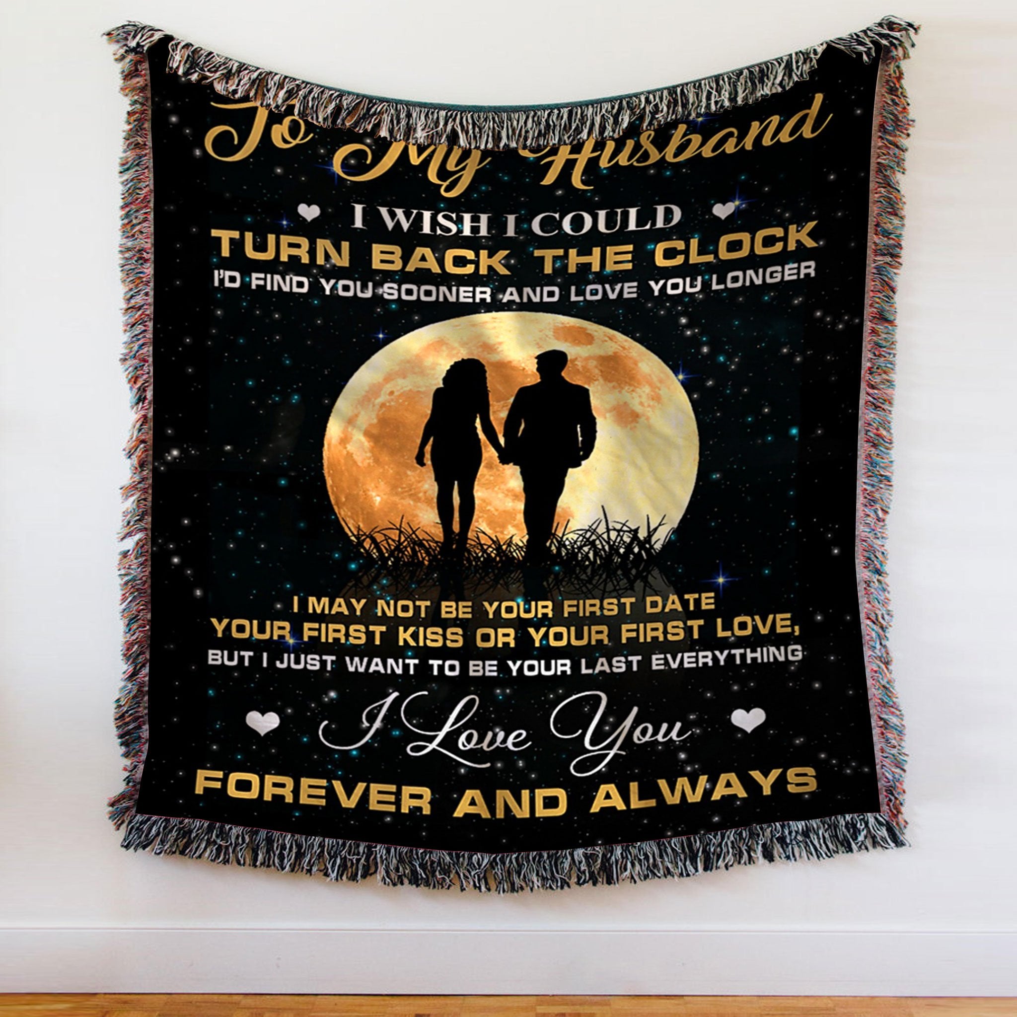 Custom Woven Blanket To My Husband Woven Throw Blanket - Gift for Husband - 50x60-A Loves Gift