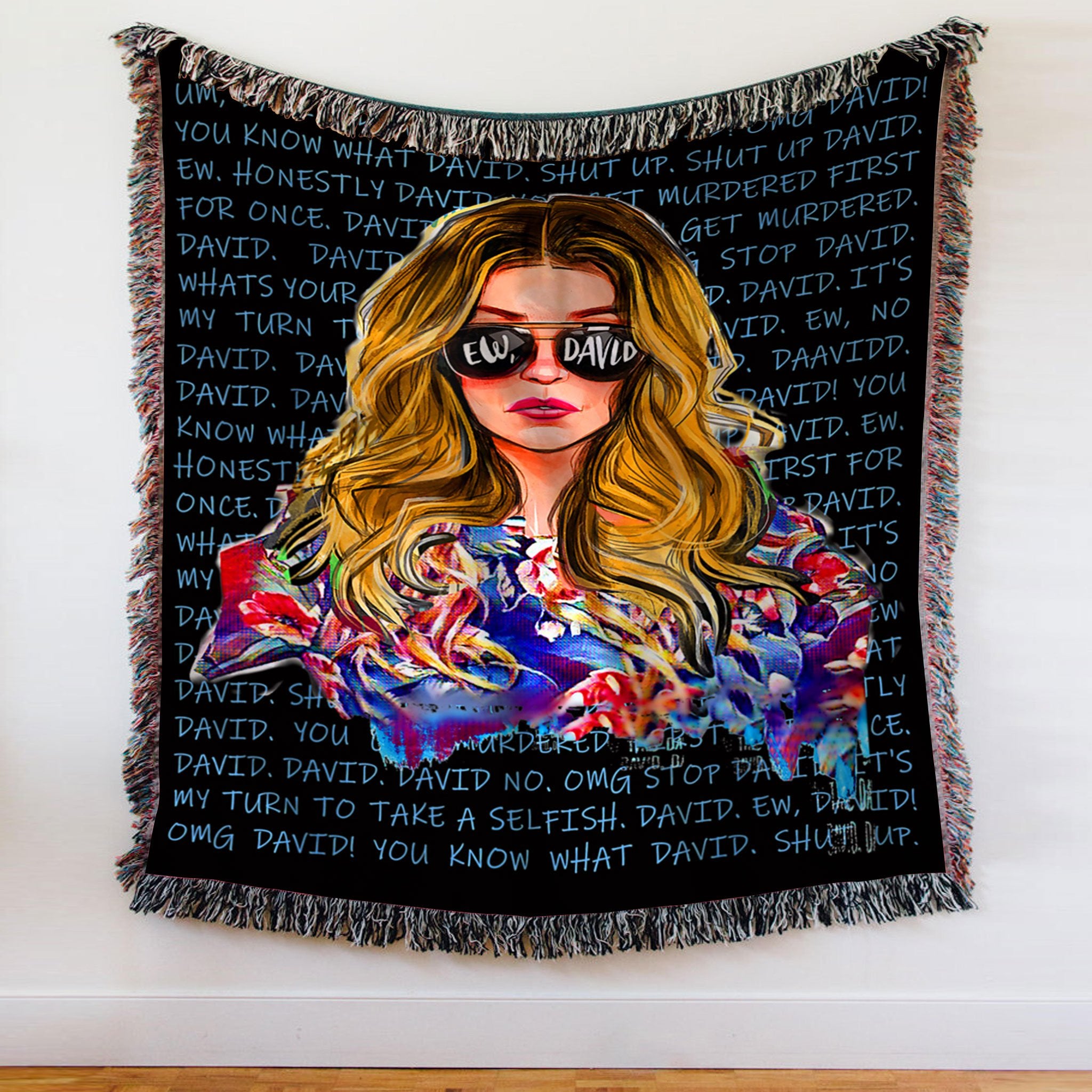 Custom Woven Blanket Alexis Ew,David Woven Throw Blanket - 60x80-A Loves Gift