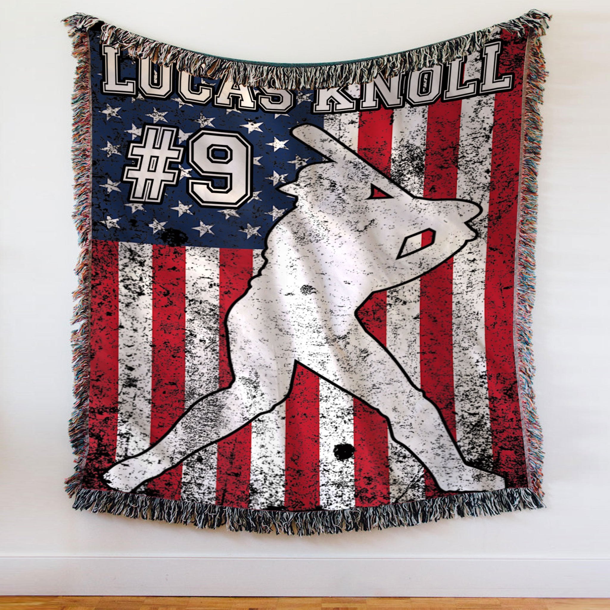 Custom Woven Blanket Baseball Personalized Woven Throw Blanket - 60x80-A Loves Gift