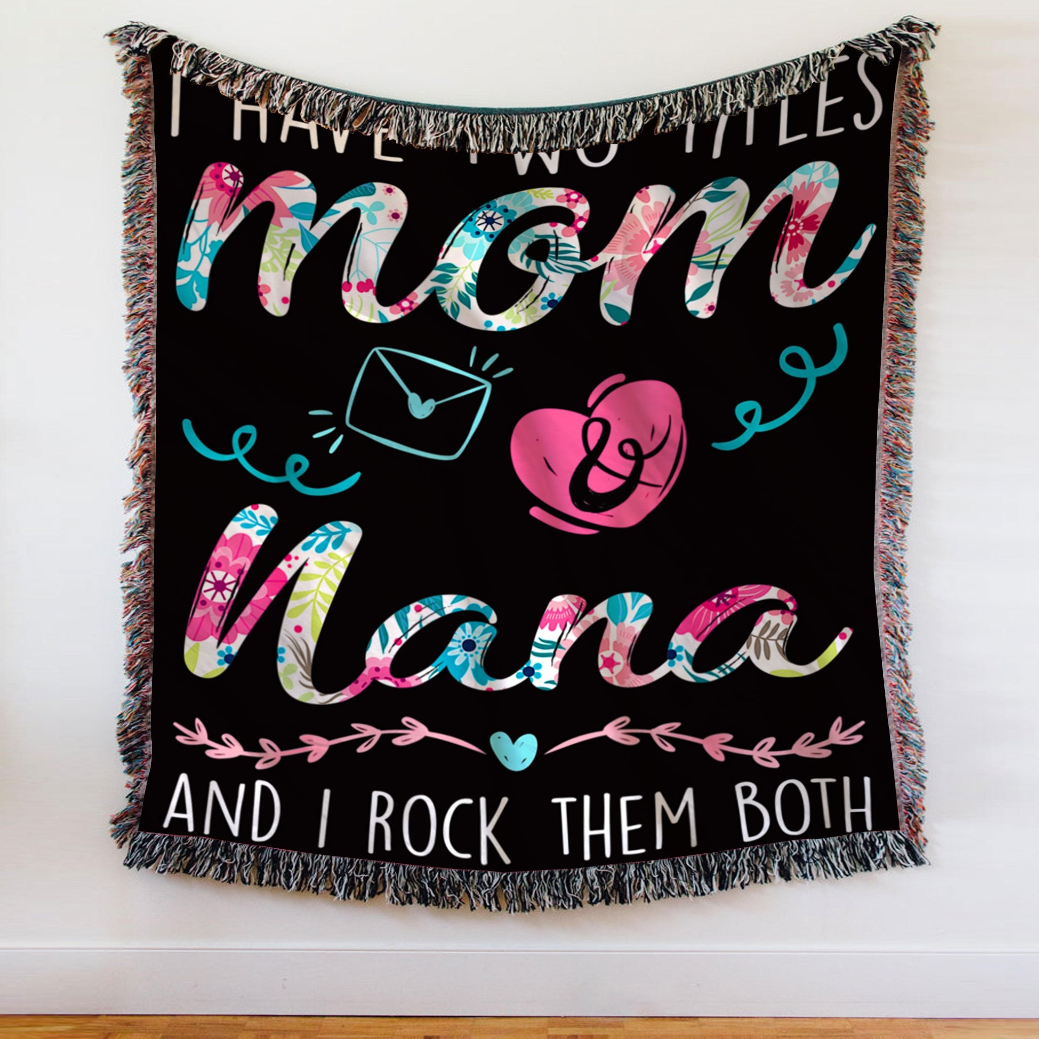 Custom Woven Blanket I Have Two Titles Mom And Nana Woven Throw Blanket - 50x60-A Loves Gift