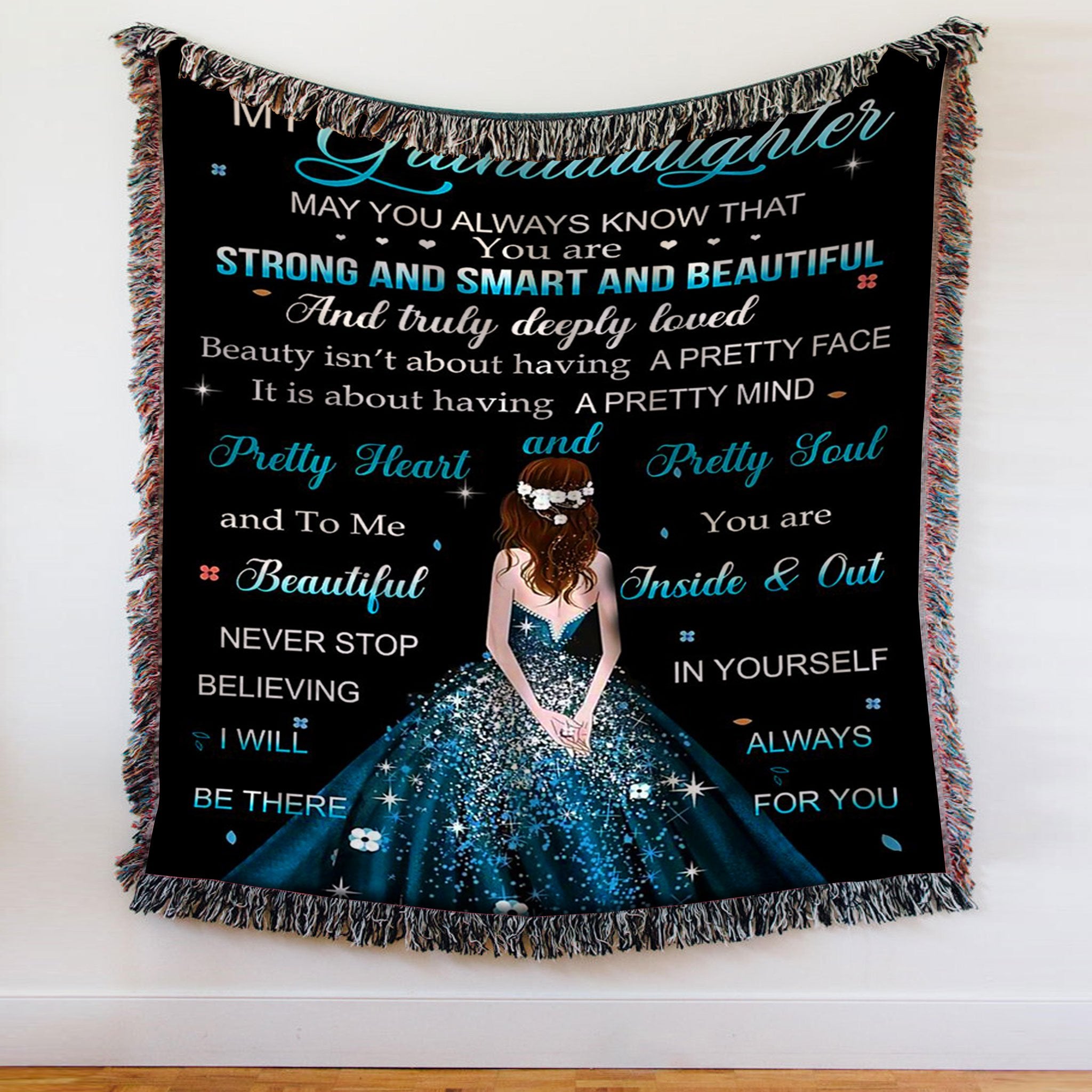 Custom Woven Blanket To My Granddaughter Woven Throw Blanket - 60x80-A Loves Gift