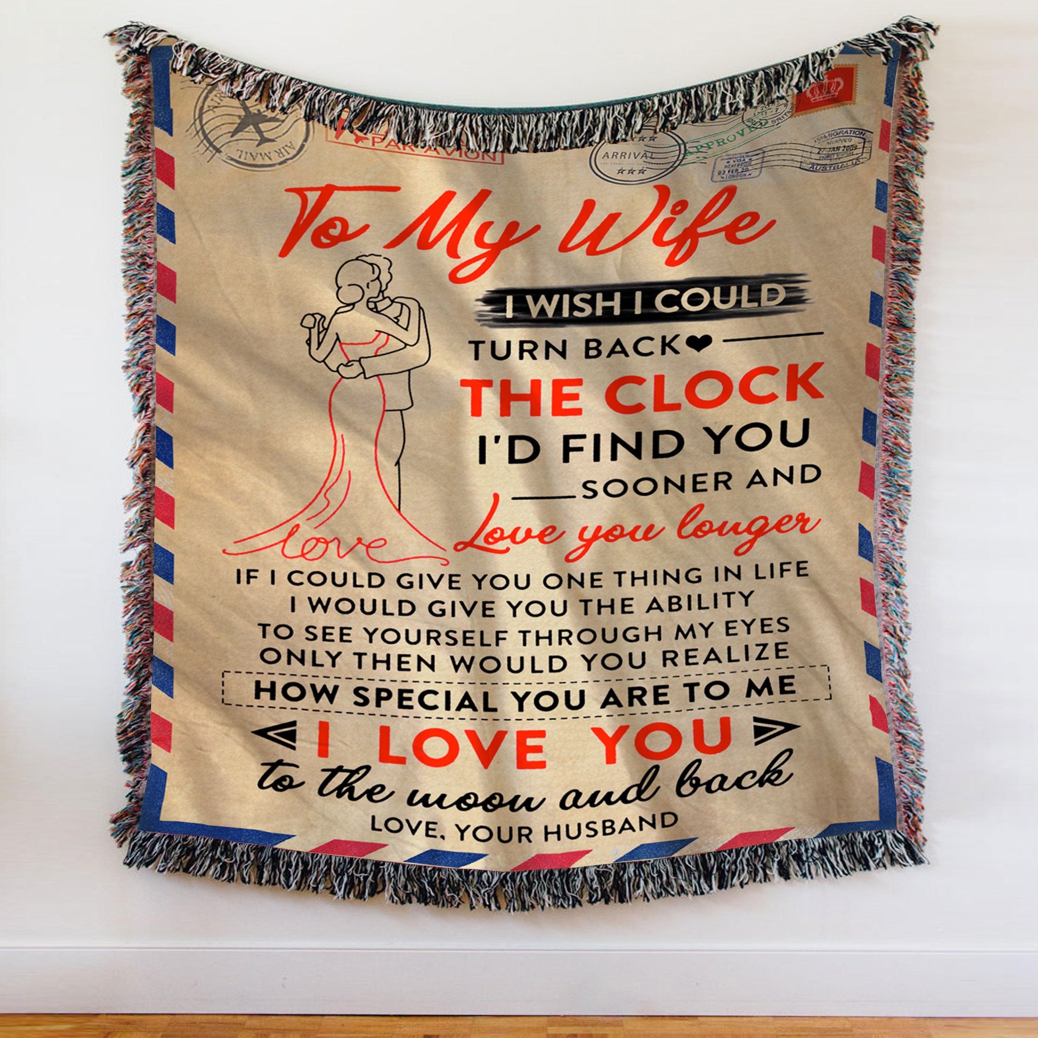 Custom Blanket Personalized Name Letter To My Wife Blanket - Gift For Wife-A Loves Gift