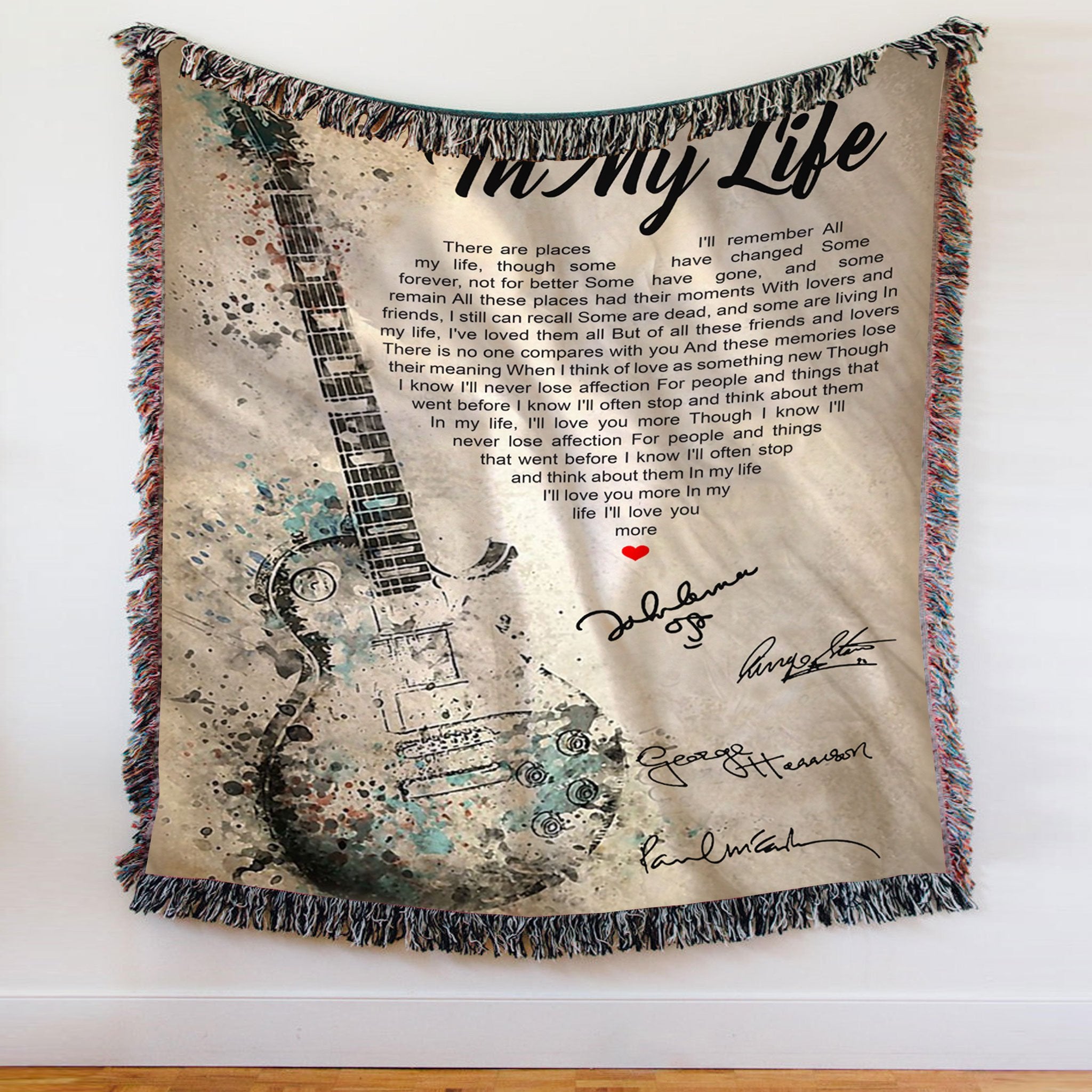 Custom Woven Blanket In My Life The Beatles Woven Throw Blanket - 50x60-A Loves Gift