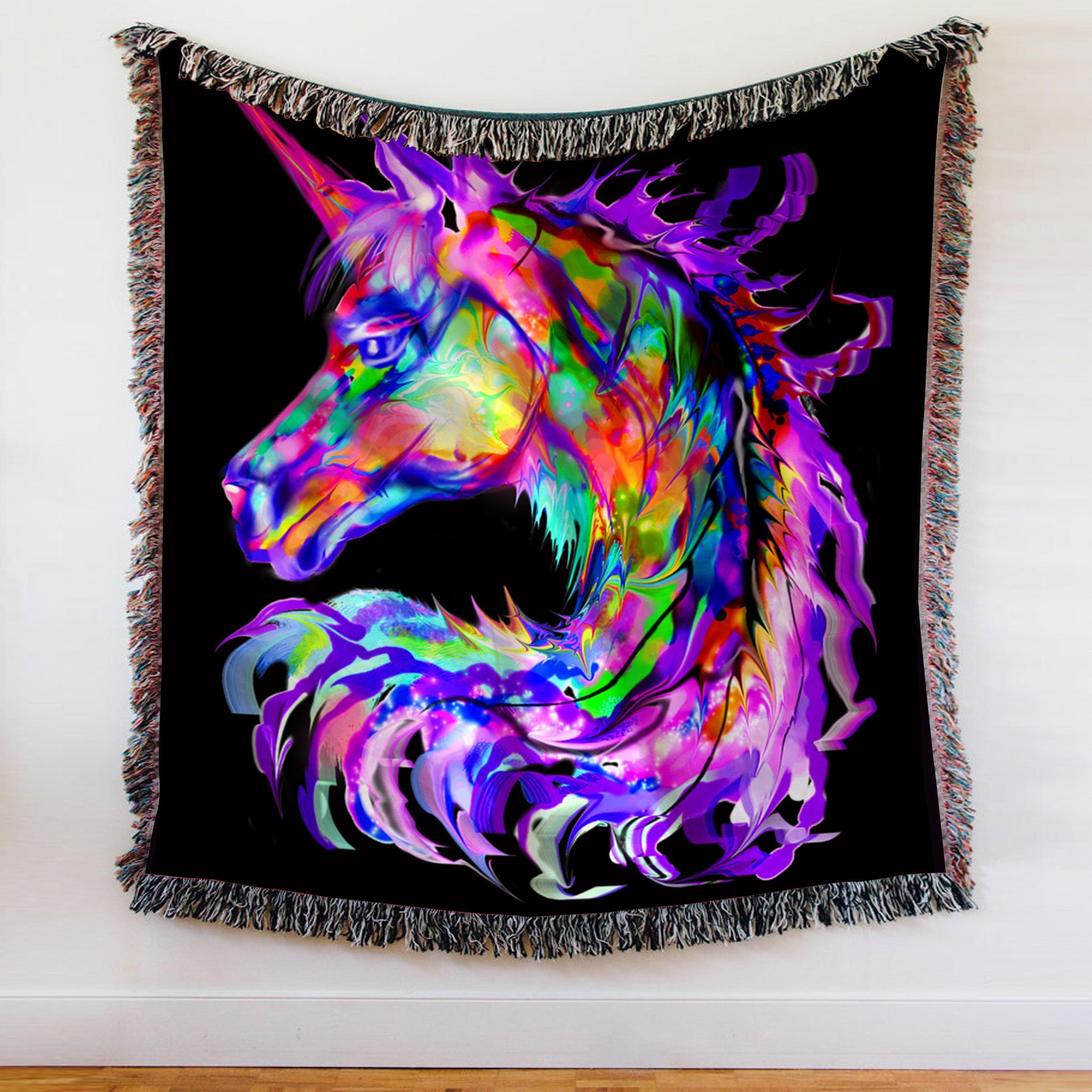 Custom Woven Blanket Cute Unicorn Woven Throw Blanket - 60x80-A Loves Gift