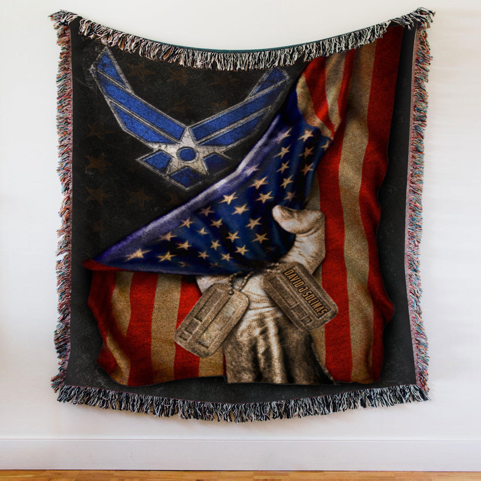 Custom Woven Blanket U.S. Air Force Personalized Woven Blanket - Woven Throw Blanket - 60x80-A Loves Gift