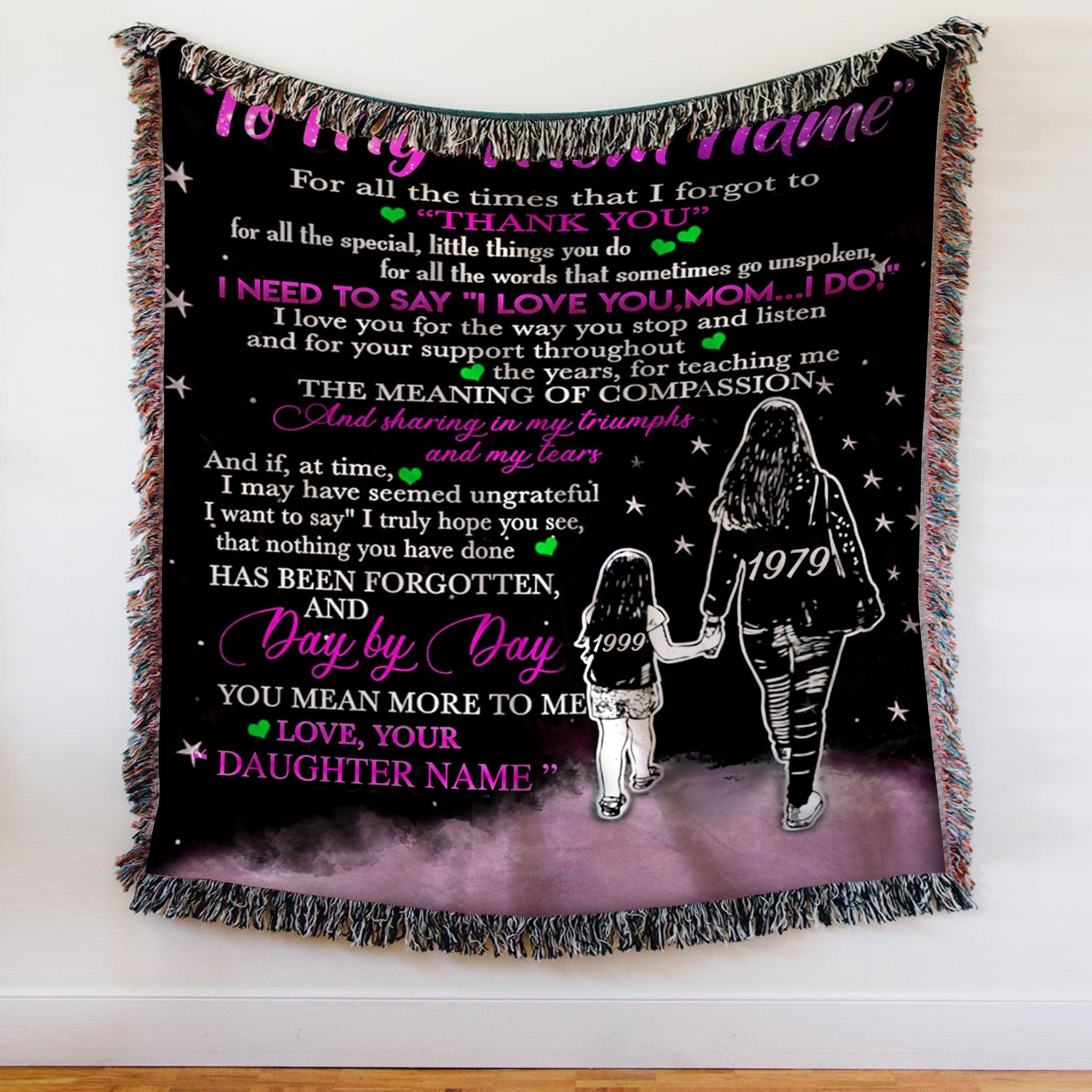 To My Mom Personalized Blanket WB56 Woven Blanket - 50x60-A Loves Gift