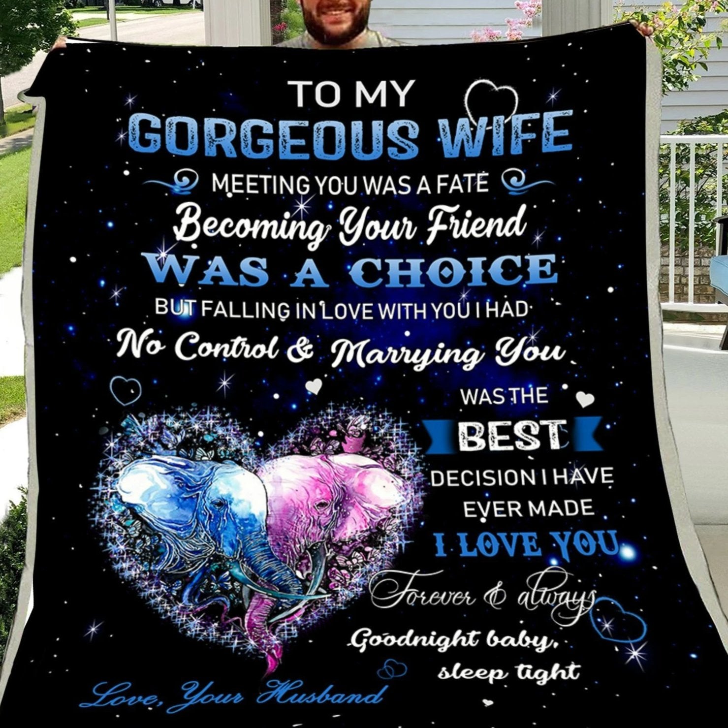 To My Gorgeous Wife Blanket Christmas Gift For Wife-A Loves Gift