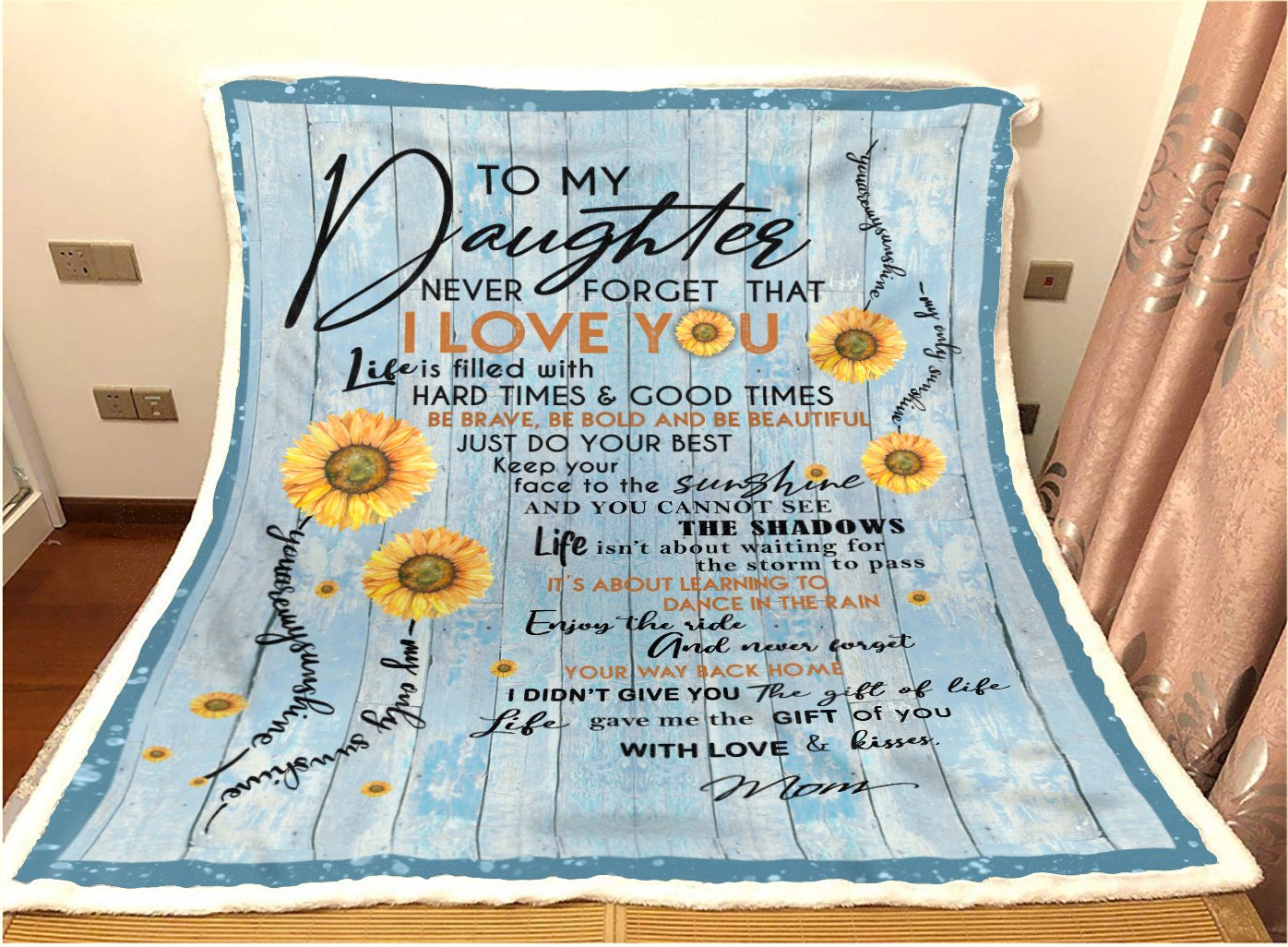 Famh - to daughter never forget that i love you 50x60 blanket gifts from mom-A Loves Gift