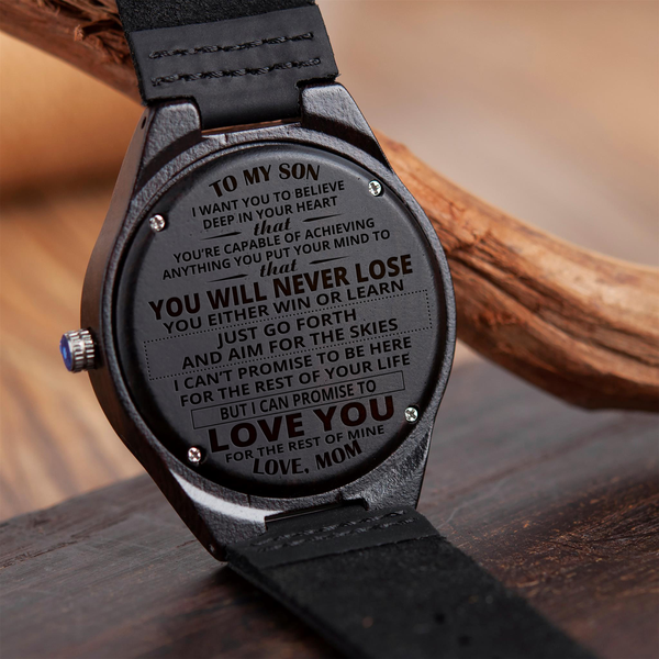 SON MOM - NEVER LOSE - WOOD WATCH