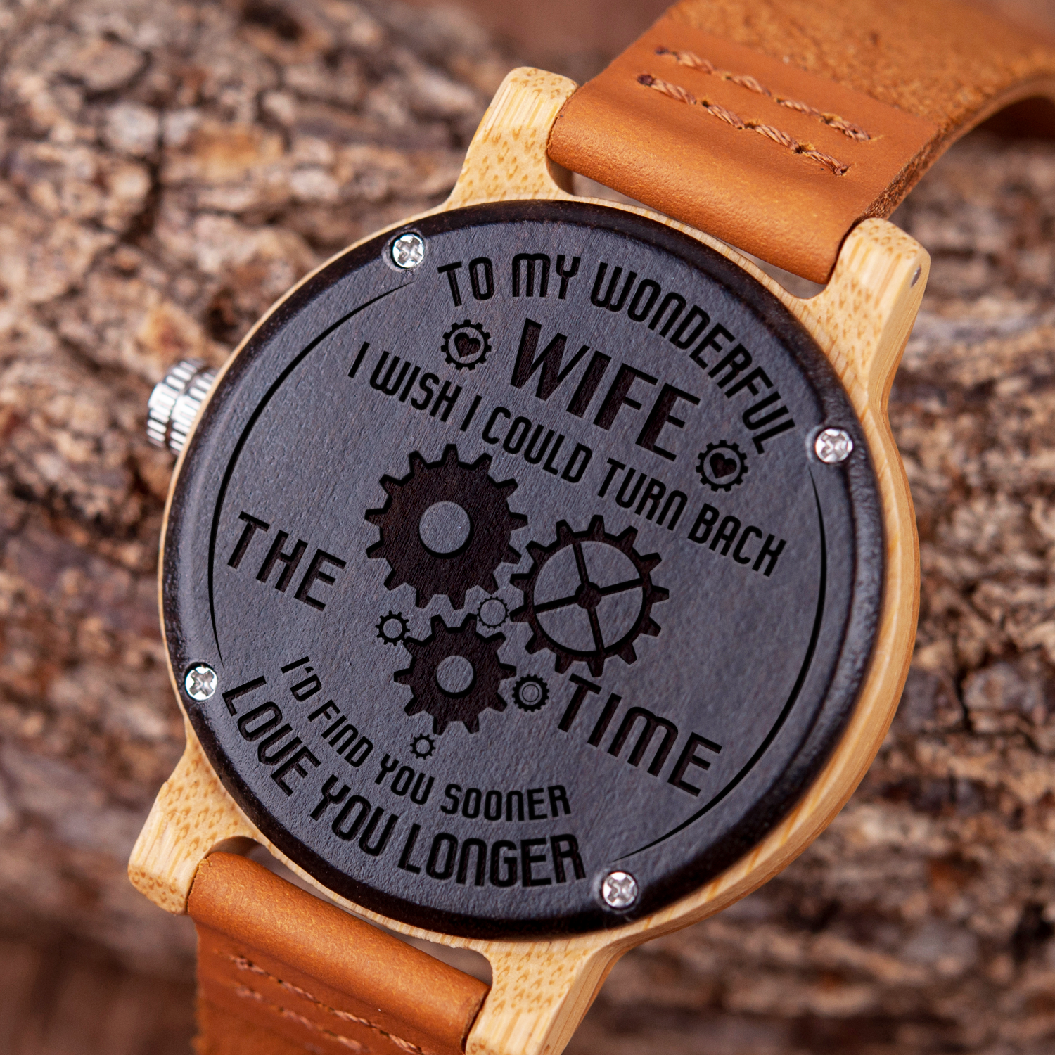 WIFE - TURN BACK THE TIME - WOOD WATCH 