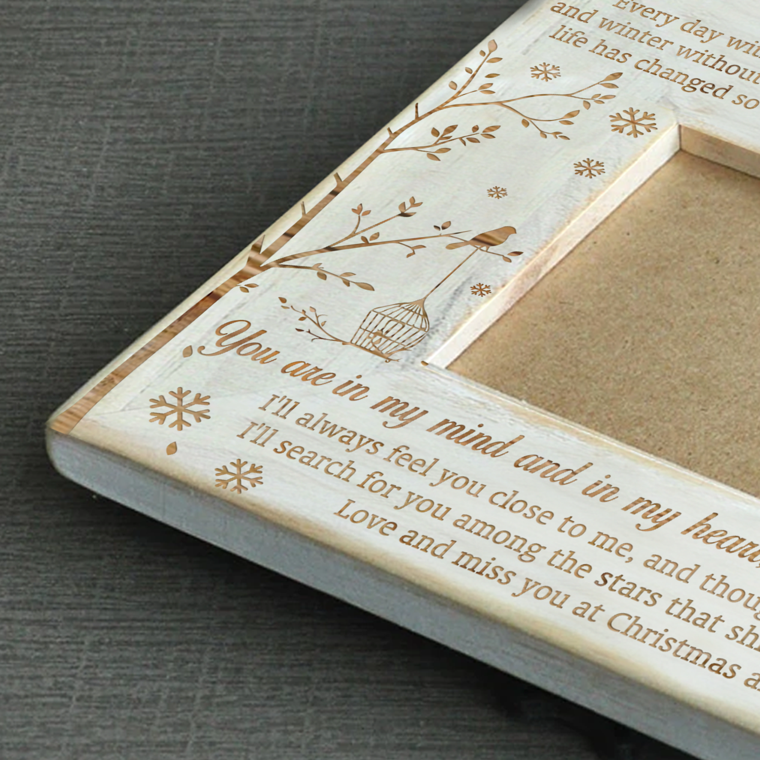 ANGEL HUSBAND - CHRISTMAS - WOOD FRAME