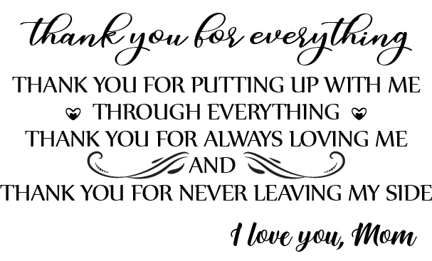 MOM - THANK YOU FOR EVERYTHING - VINTAGE JOURNAL-A Loves Gift