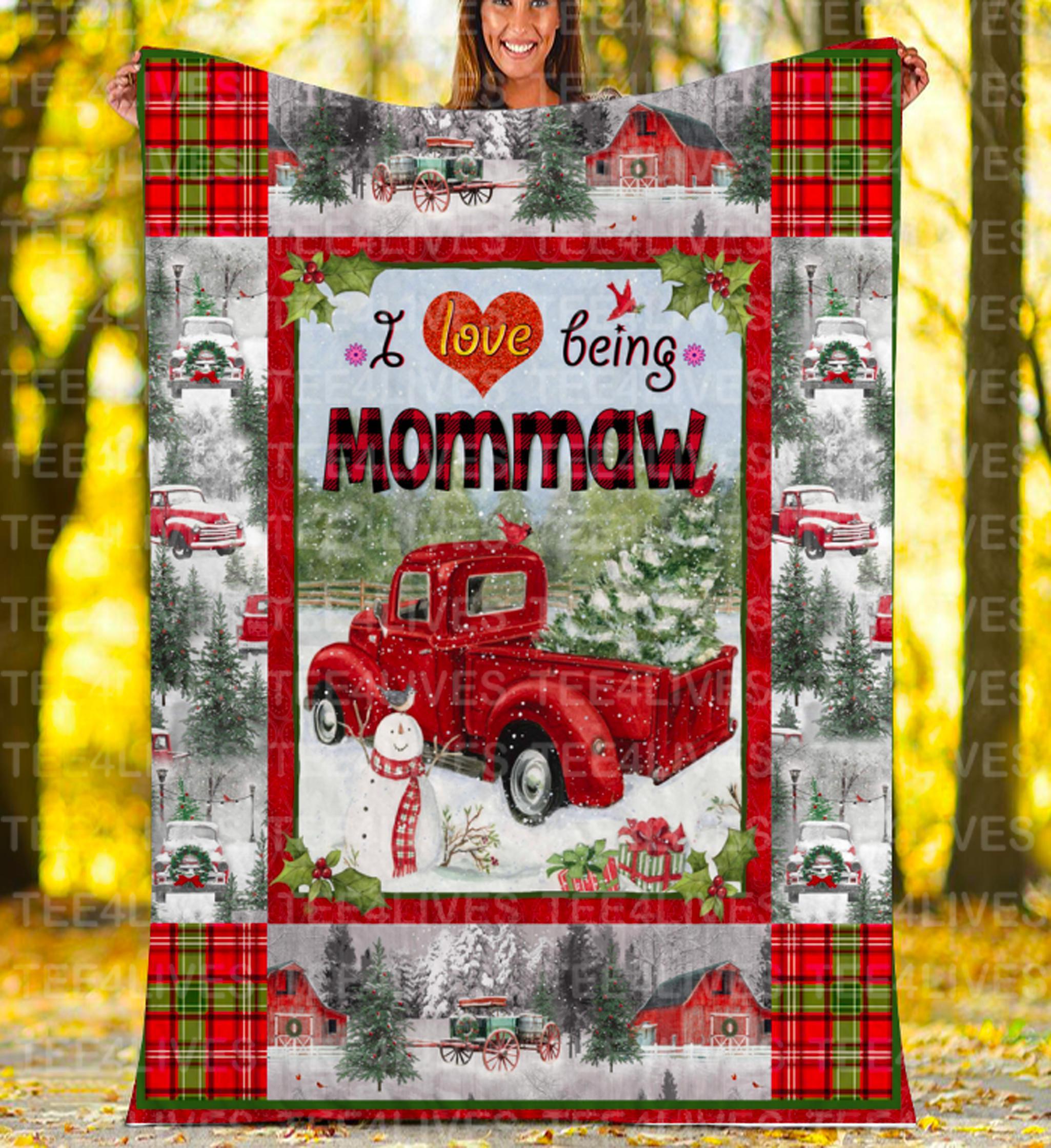 Custom Blankets - Mommaw Christmas Blanket Xmas - Fleece Blanket-A Loves Gift