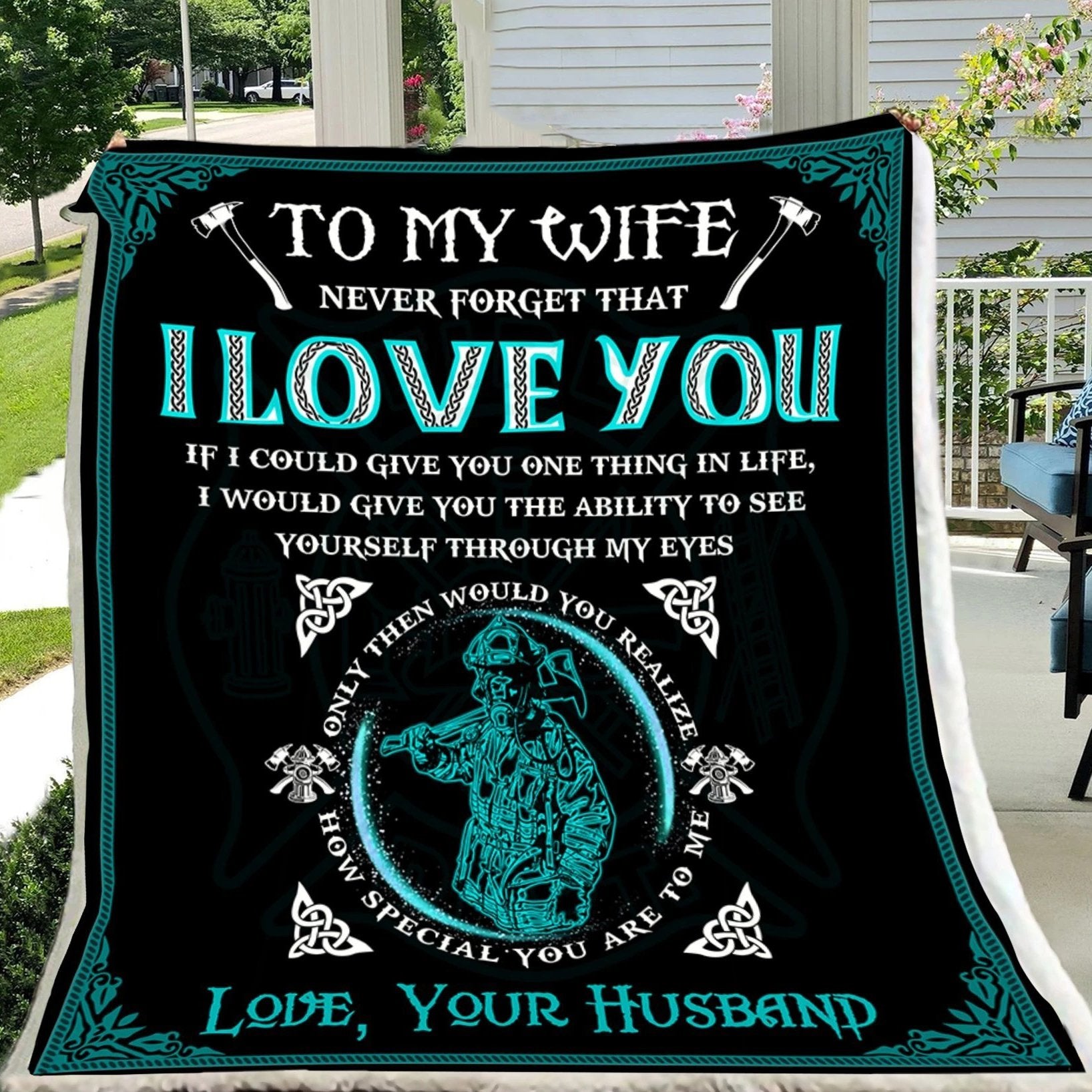 To My Wife Never Forget That I Love You Blanket Christmas Gift For Wife-A Loves Gift